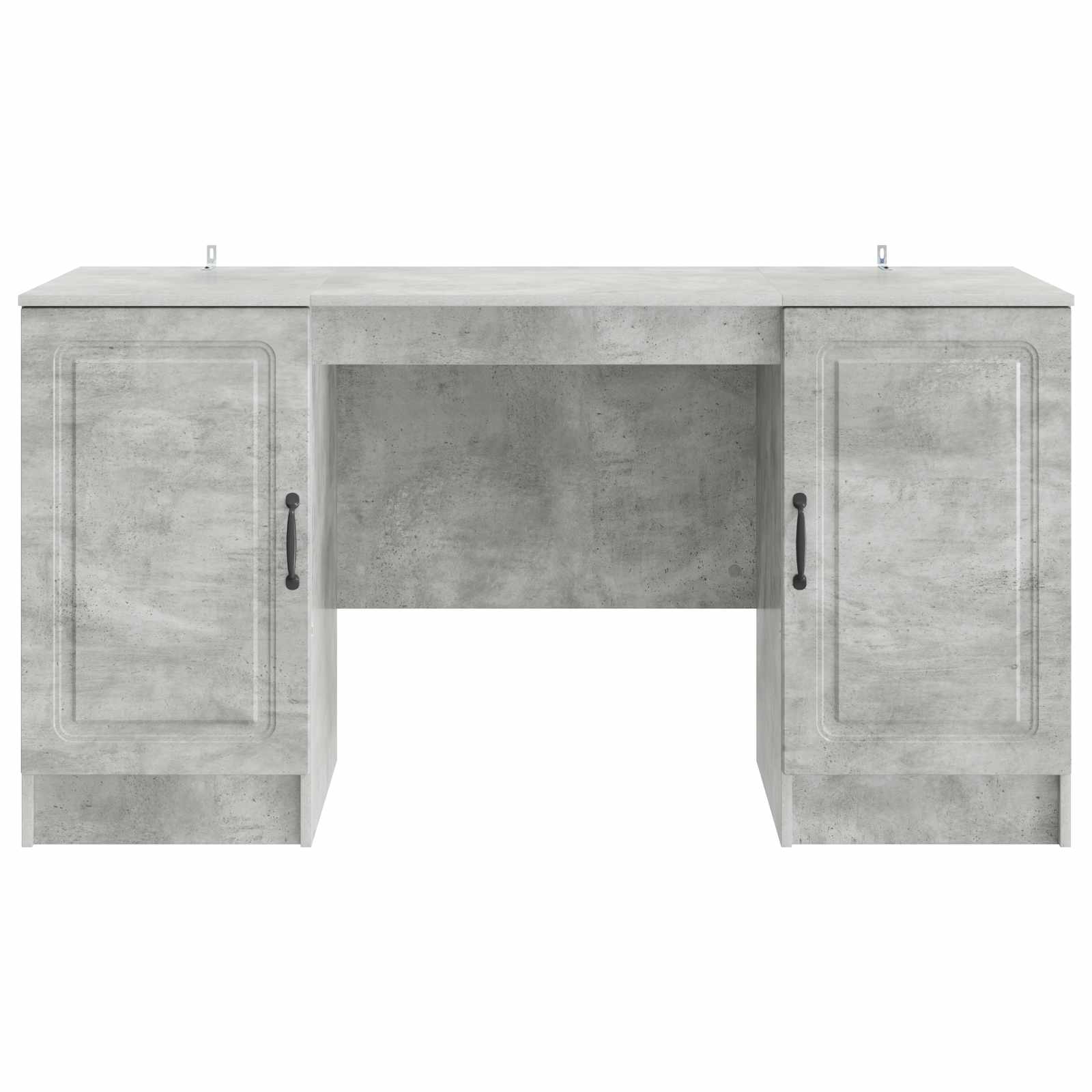 Schreibtisch mit Tür Betongrau 142,5 x 50 x 75 cm Holzwerkstoff
