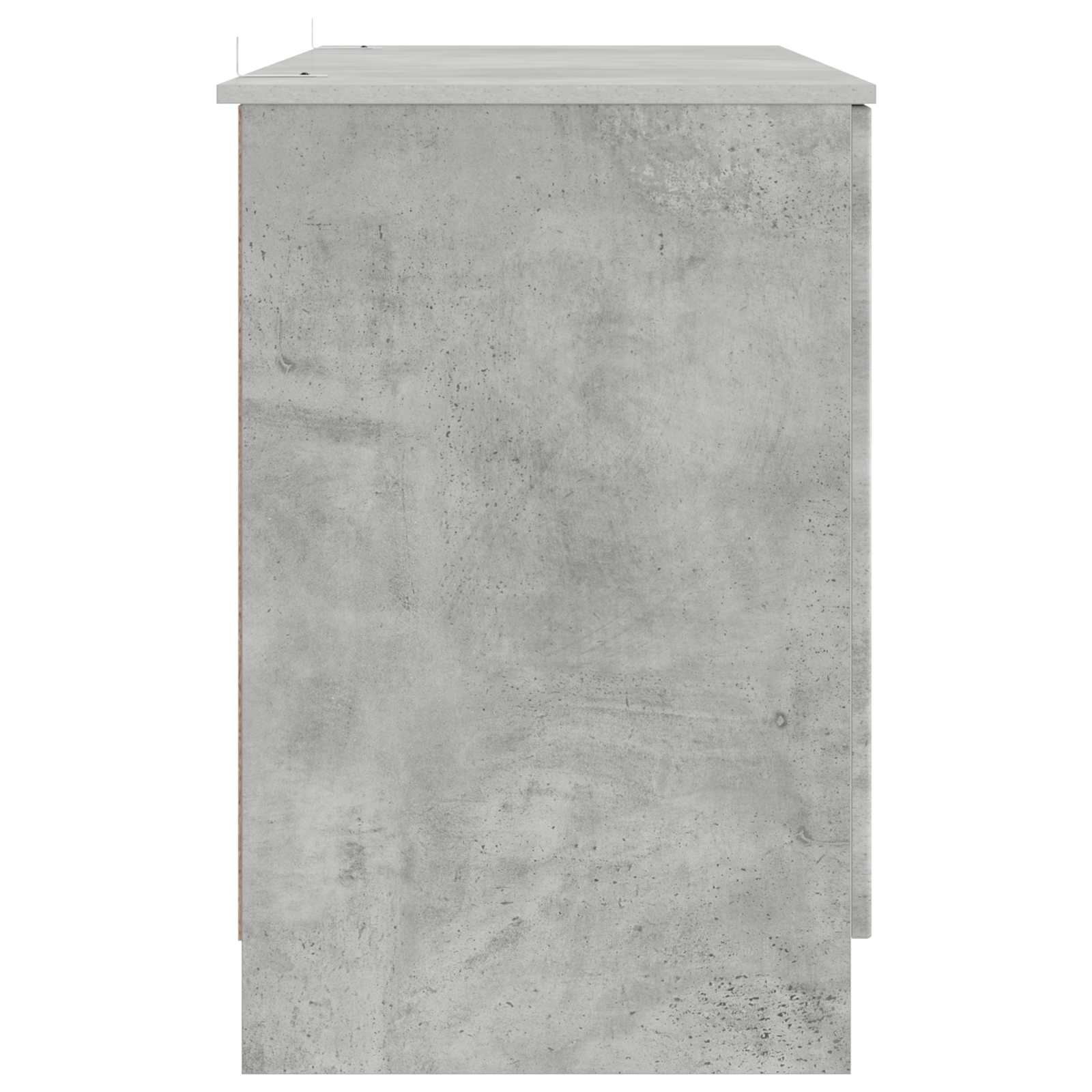 Schreibtisch mit Tür Betongrau 142,5 x 50 x 75 cm Holzwerkstoff