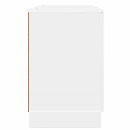 Schreibtisch Hochglanz Weiß 142,5 x 50 x 75 cm Holzwerkstoff