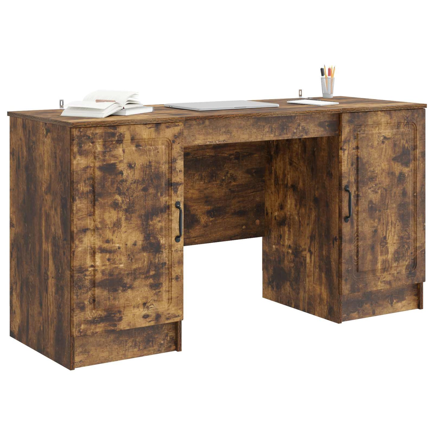 Schreibtisch Räuchereiche 142,5 x 50 x 75 cm Holzwerkstoff