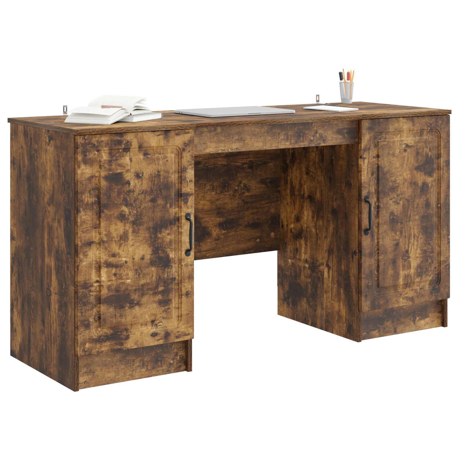 Schreibtisch Räuchereiche 142,5 x 50 x 75 cm Holzwerkstoff