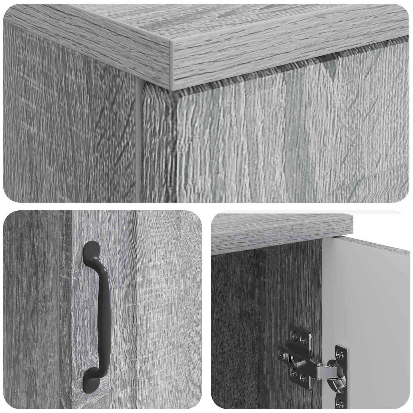 Schreibtisch Graues Sonoma 142,5 x 50 x 75 cm Holzwerkstoff