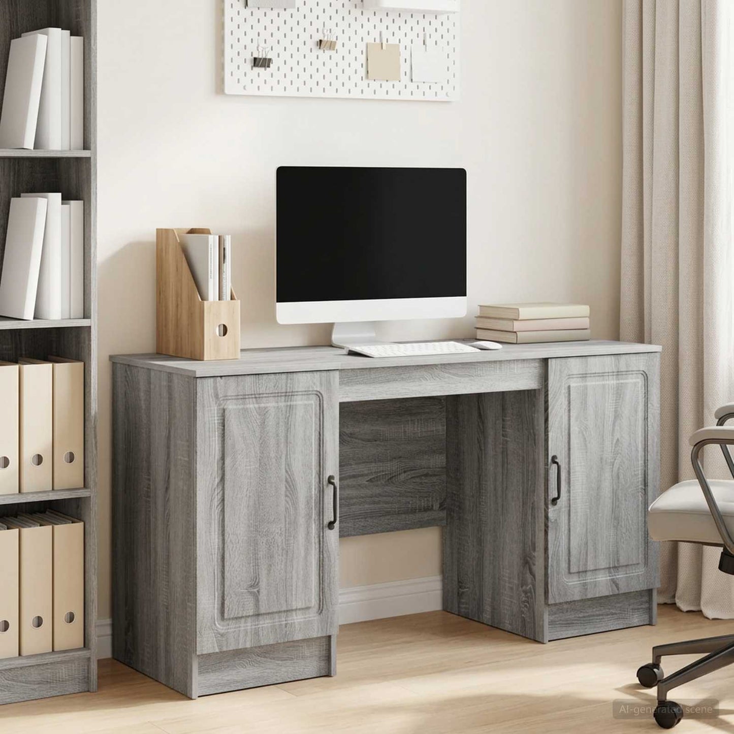 Schreibtisch Graues Sonoma 142,5 x 50 x 75 cm Holzwerkstoff