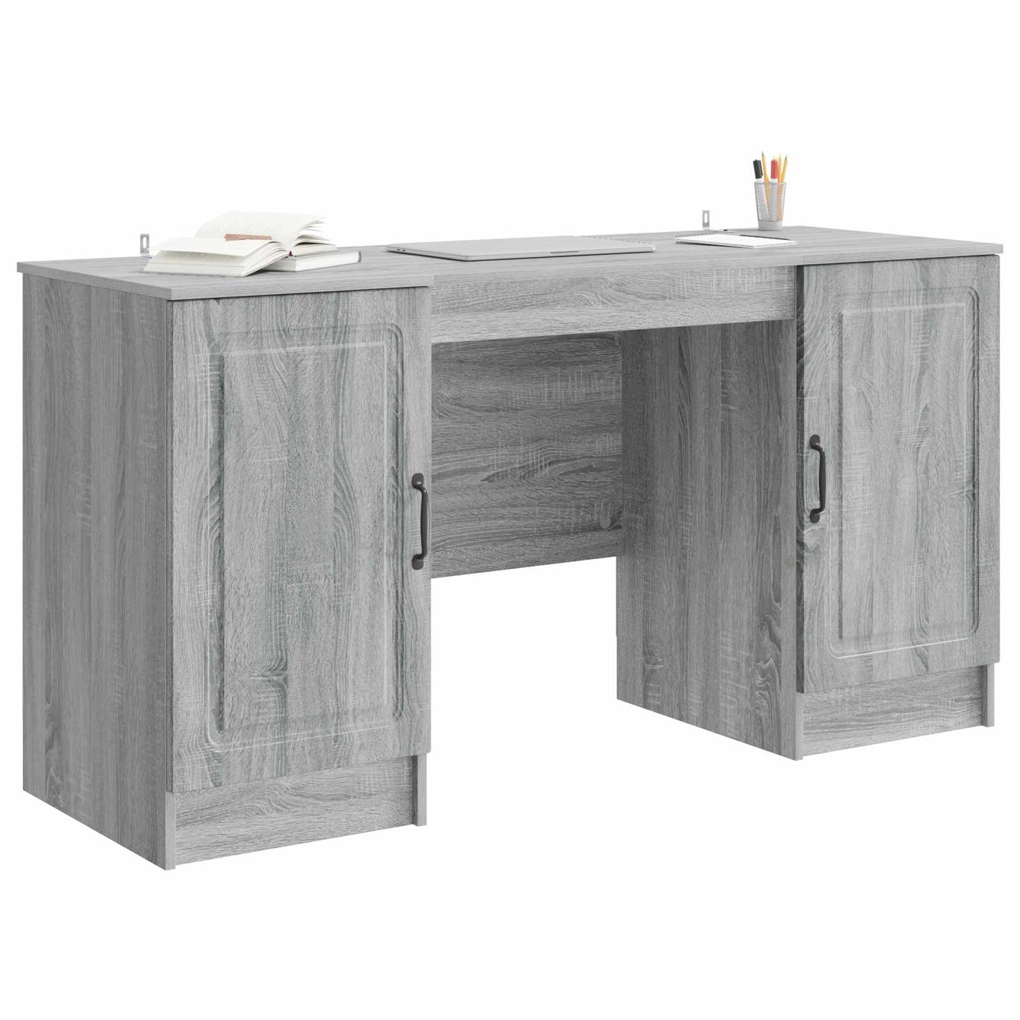 Schreibtisch Graues Sonoma 142,5 x 50 x 75 cm Holzwerkstoff