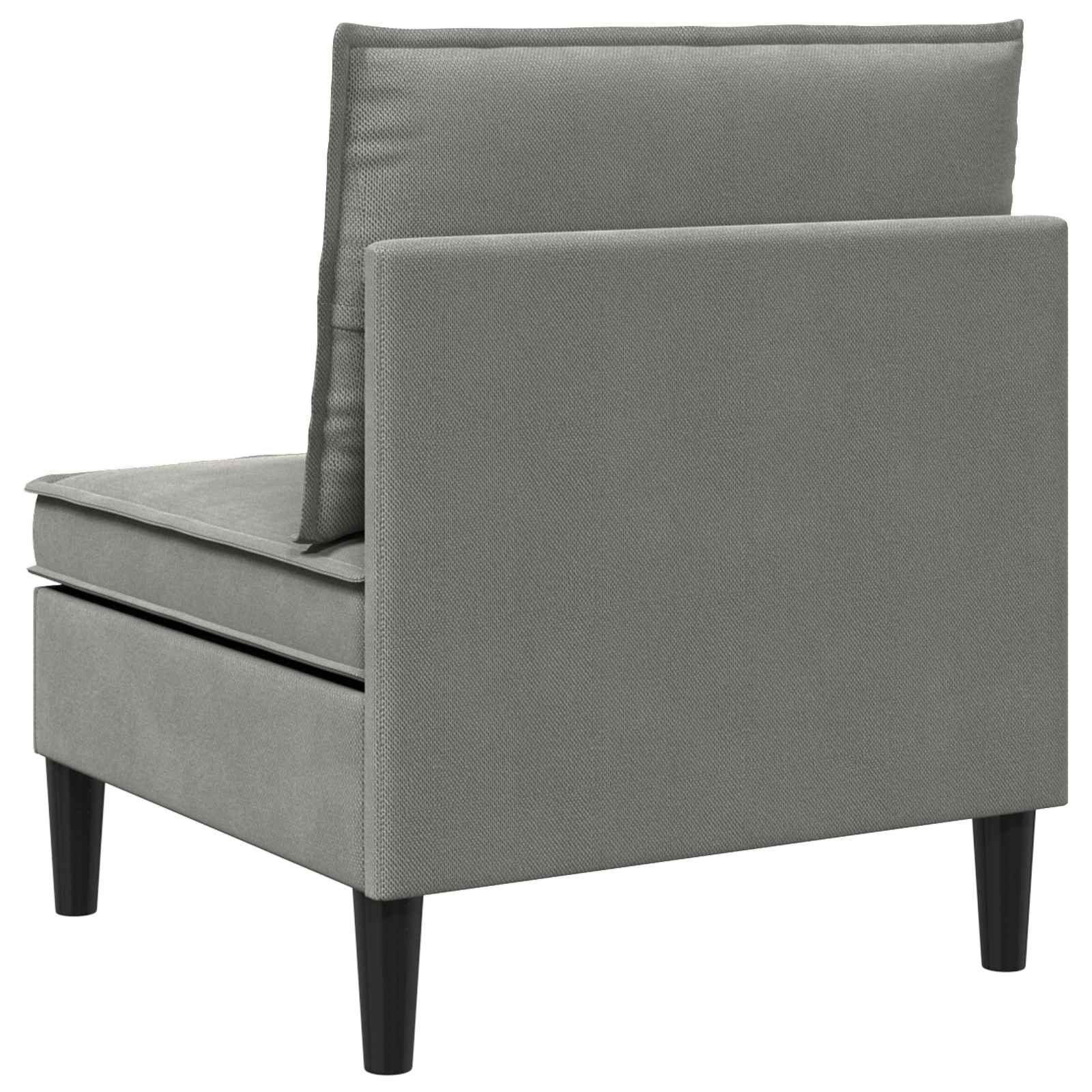 Mittelsofa mit Stauraum Dunkelgrau Samt