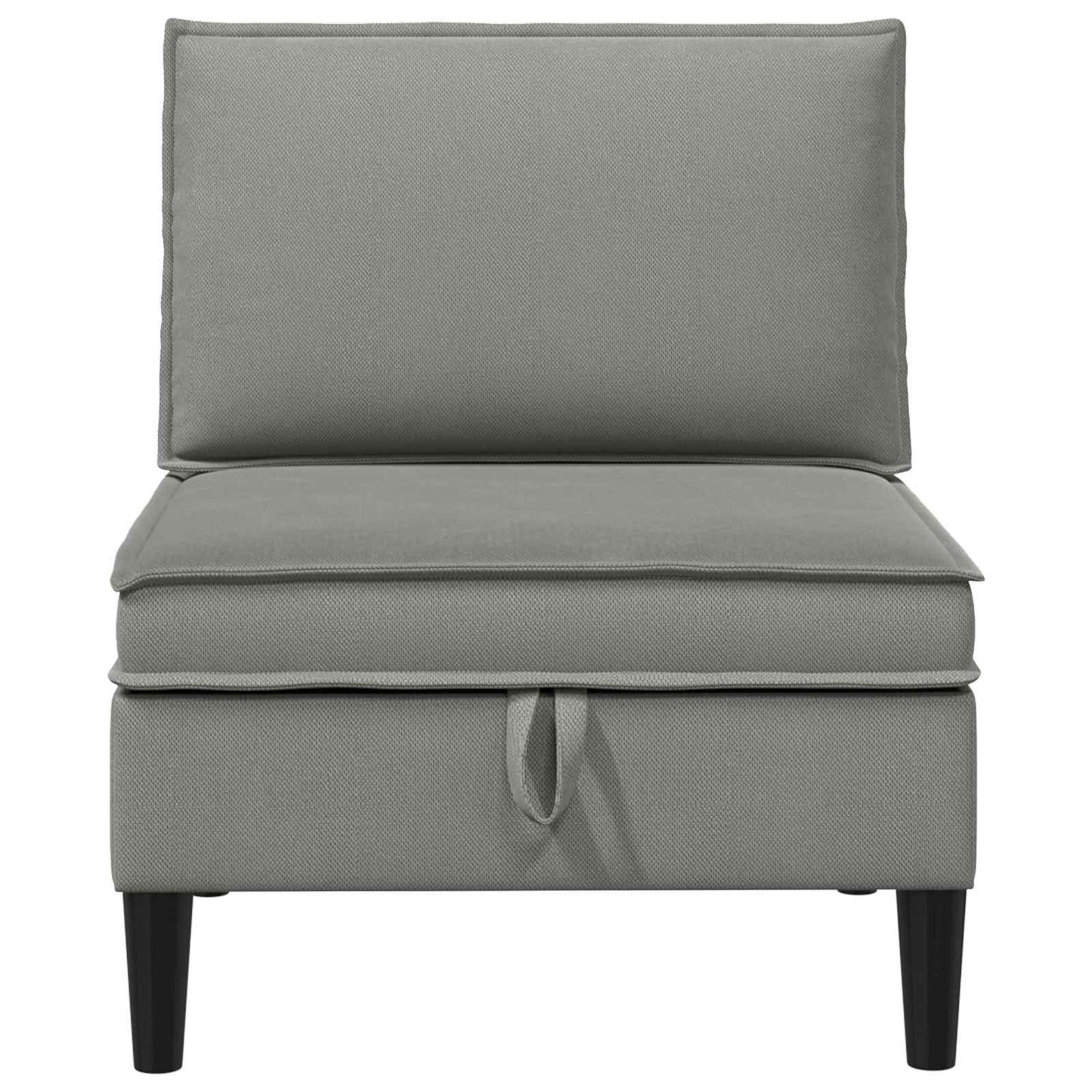 Mittelsofa mit Stauraum Dunkelgrau Samt