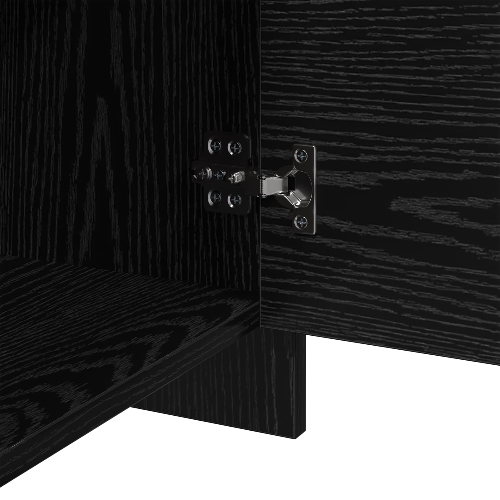 Nachttisch Schwarz Eichen-Optik 45 x 34 x 44,5 cm Holzwerkstoff