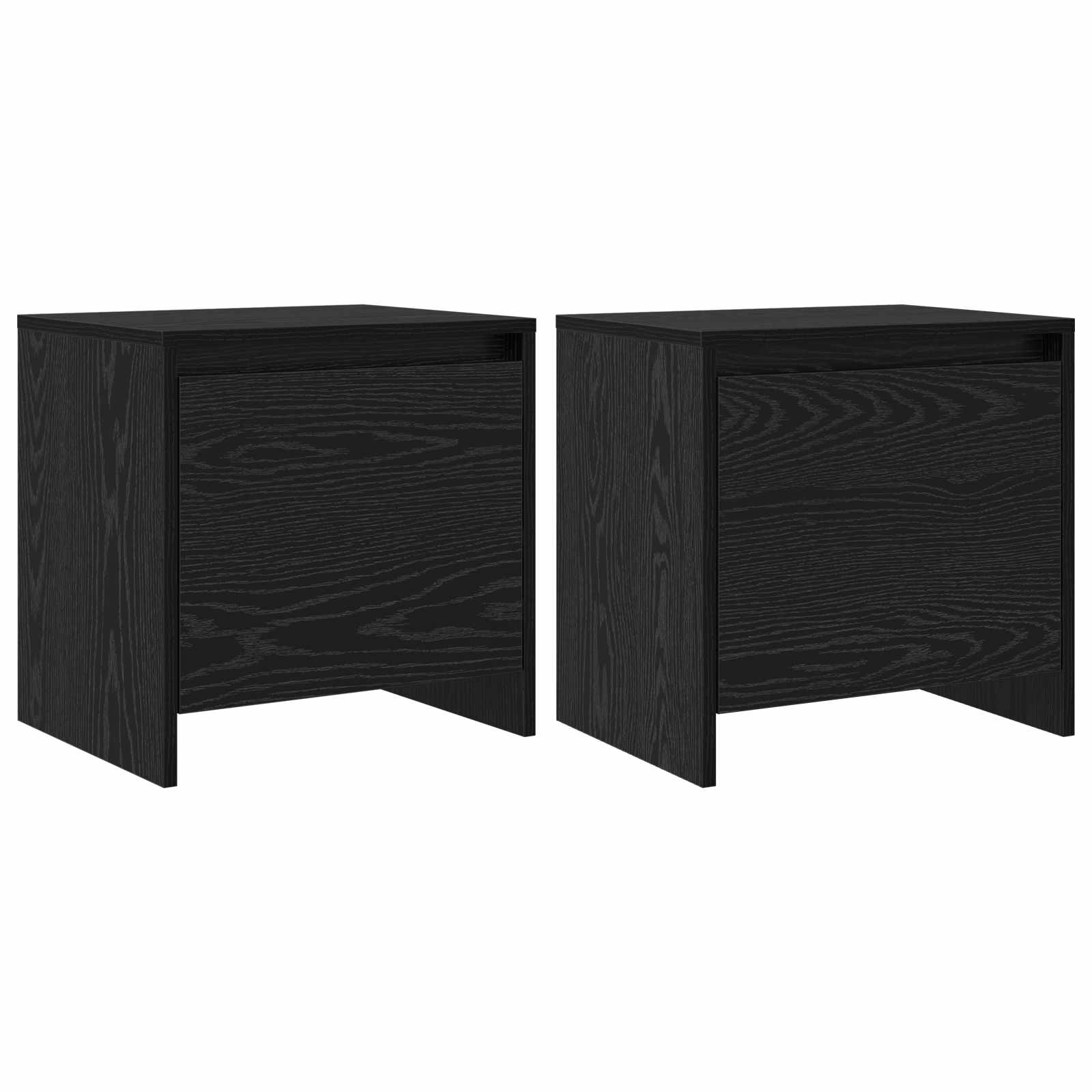 Nachttisch Schwarz Eichen-Optik 45 x 34 x 44,5 cm Holzwerkstoff