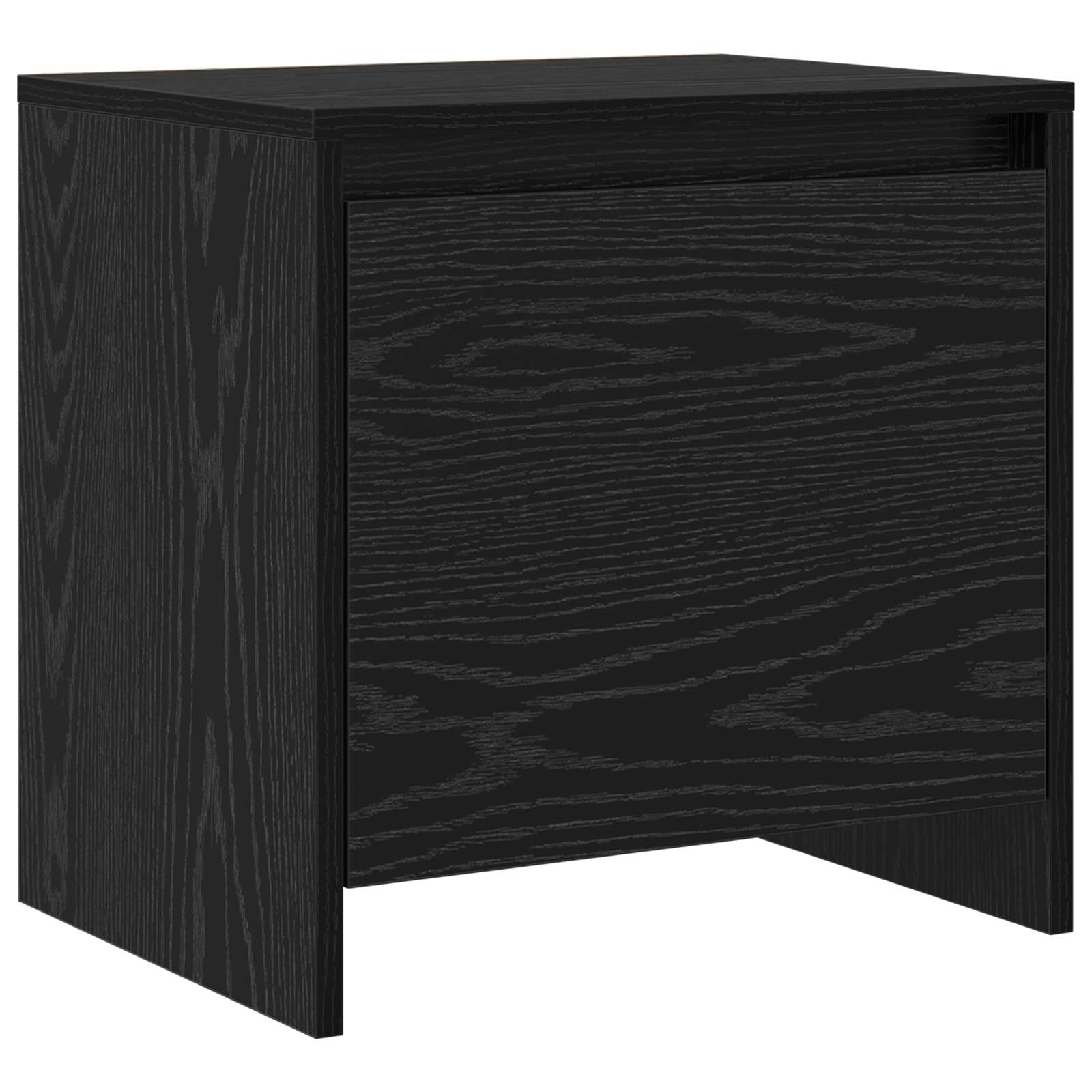 Nachttisch Schwarz Eichen-Optik 45 x 34 x 44,5 cm Holzwerkstoff