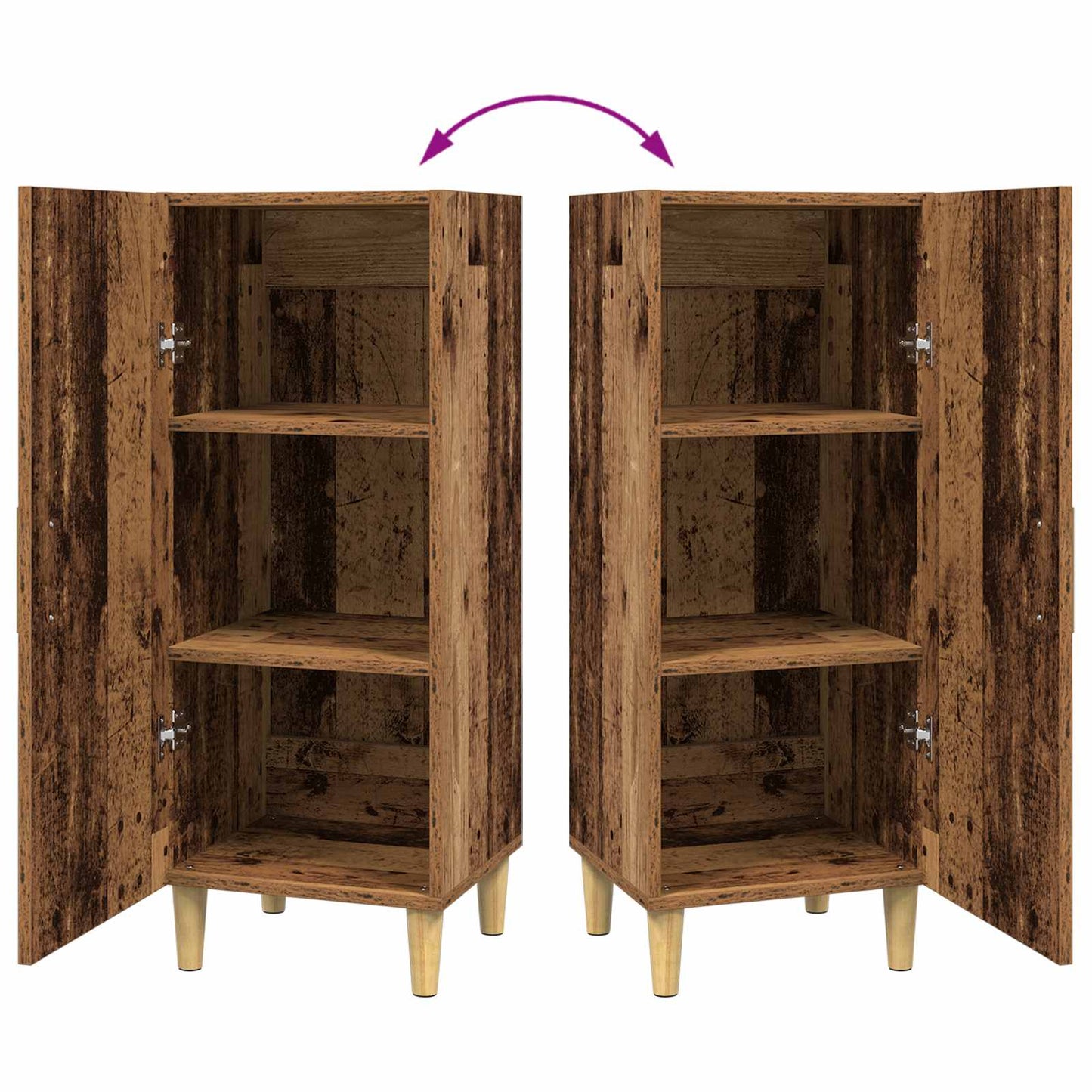 Sideboard Altholz 34,5 x 34 x 90 cm Holzwerkstoff