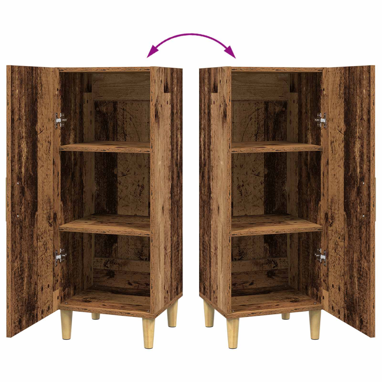 Sideboard Altholz 34,5 x 34 x 90 cm Holzwerkstoff