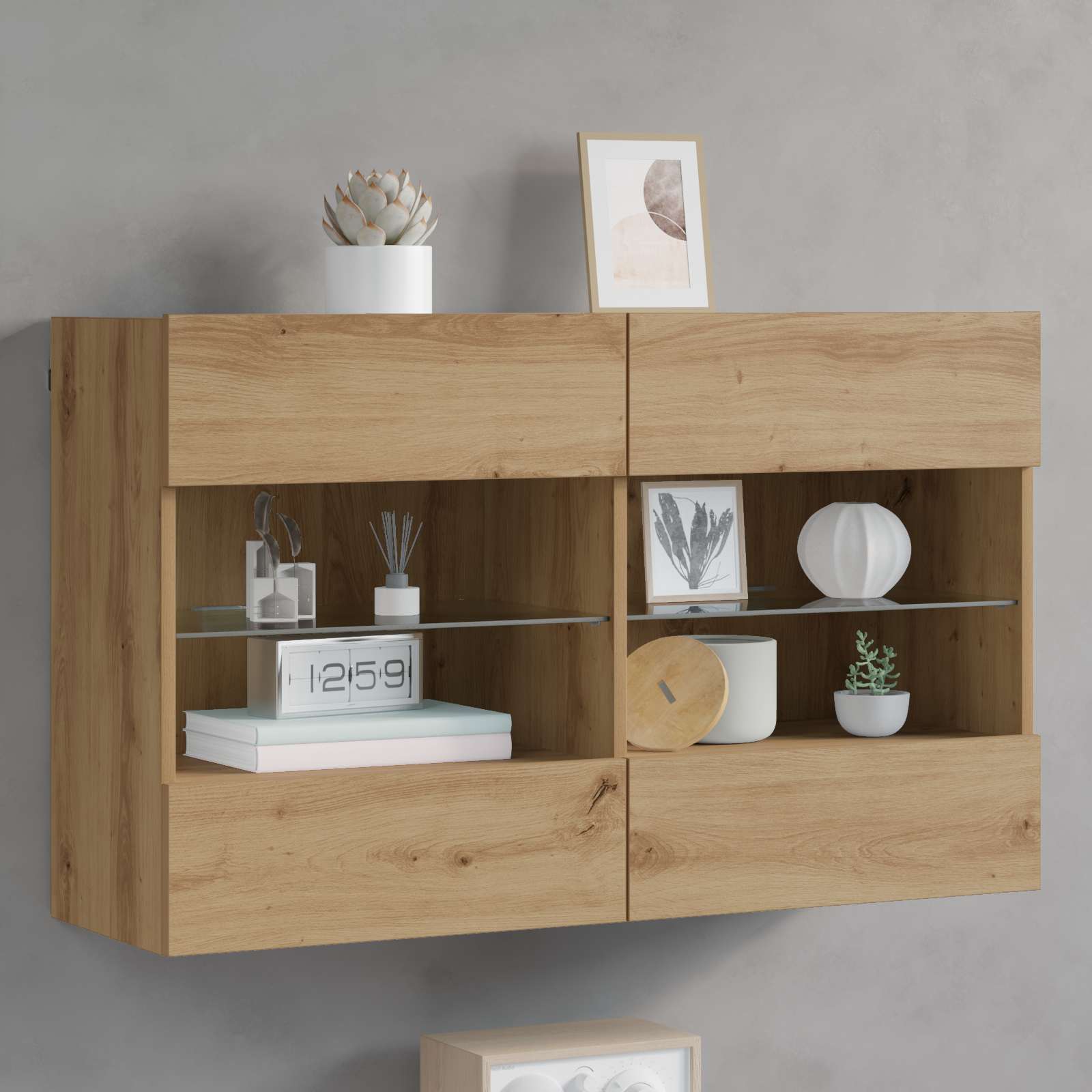 TV-Wandschrank 98,5 x 30 x 60,5 cm Artisan-Eiche Holzwerkstoff