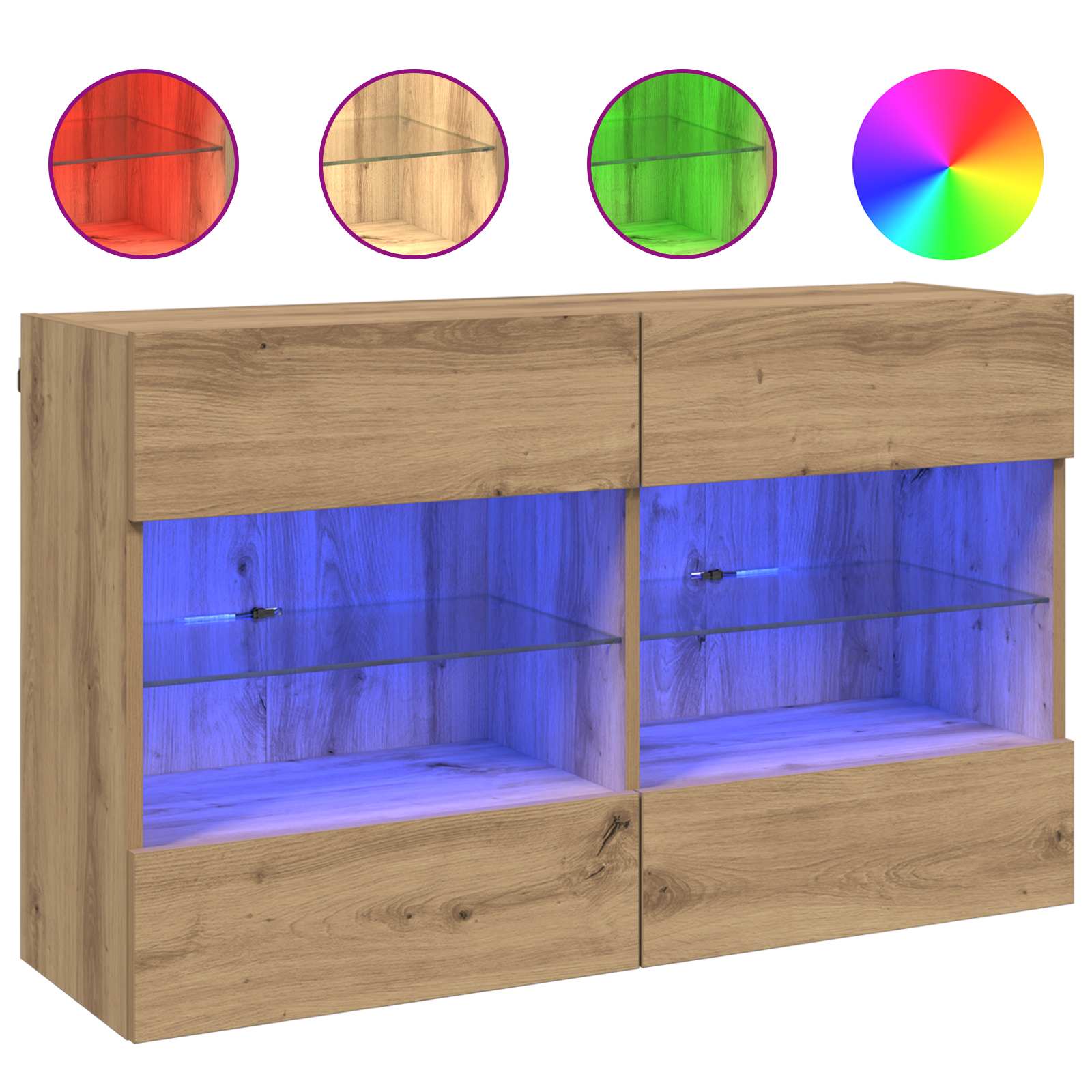 TV-Wandschrank 98,5 x 30 x 60,5 cm Artisan-Eiche Holzwerkstoff