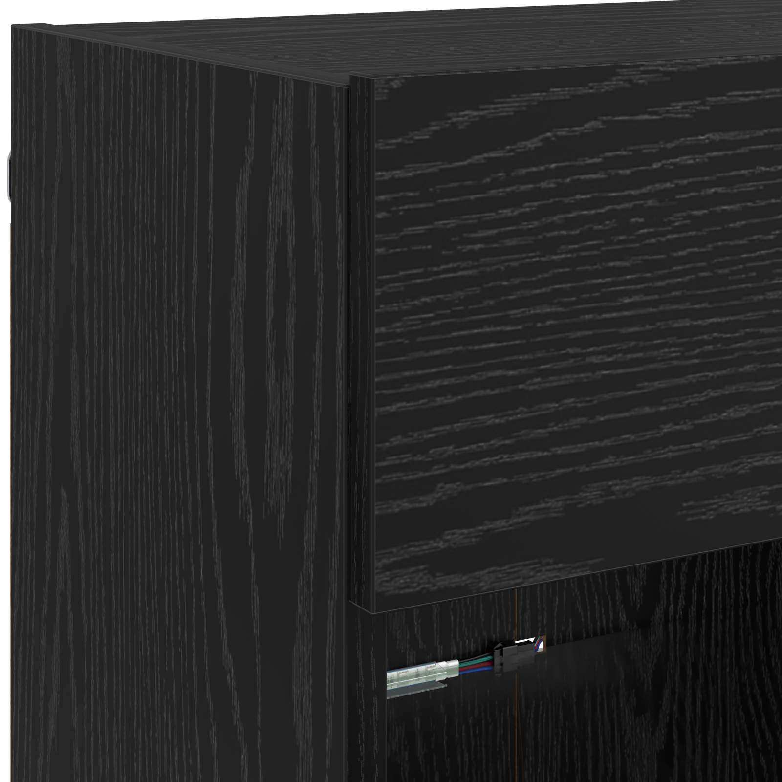 TV-Wandschrank 98,5 x 30 x 60,5 cm Schwarz Eichen-Optik