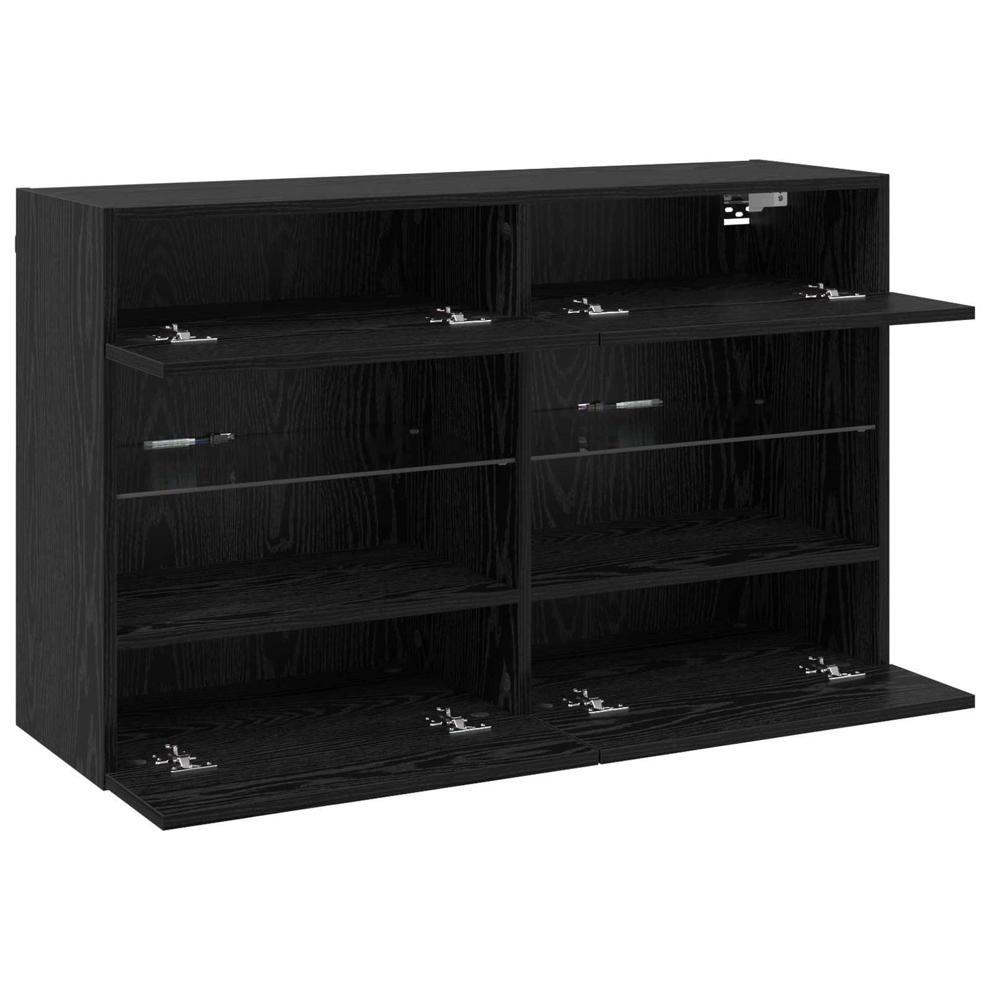 TV-Wandschrank 98,5 x 30 x 60,5 cm Schwarz Eichen-Optik