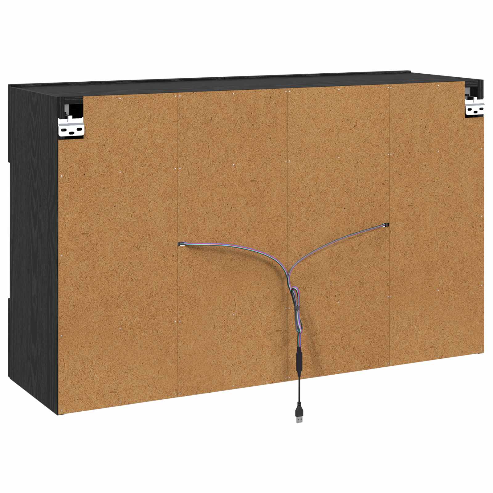 TV-Wandschrank 98,5 x 30 x 60,5 cm Schwarz Eichen-Optik