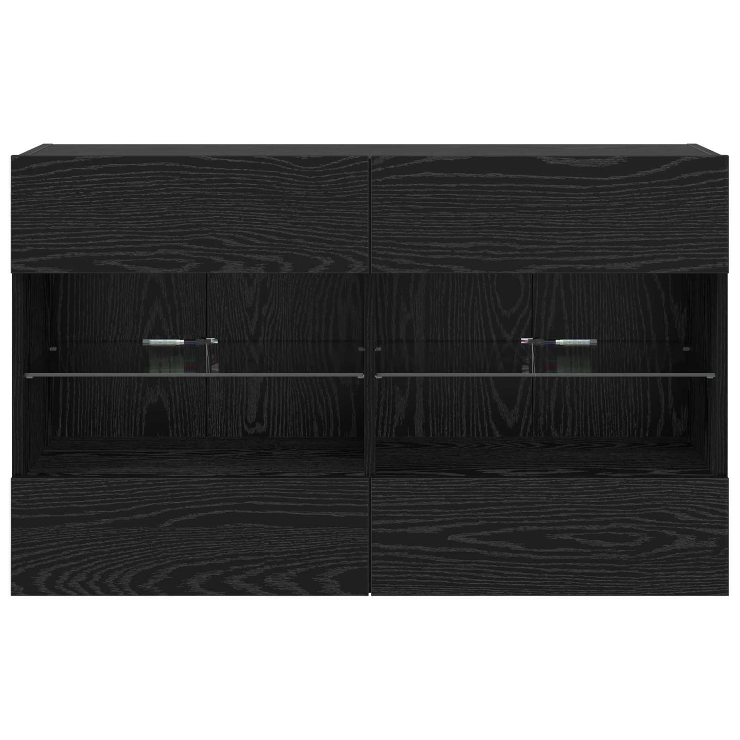 TV-Wandschrank 98,5 x 30 x 60,5 cm Schwarz Eichen-Optik
