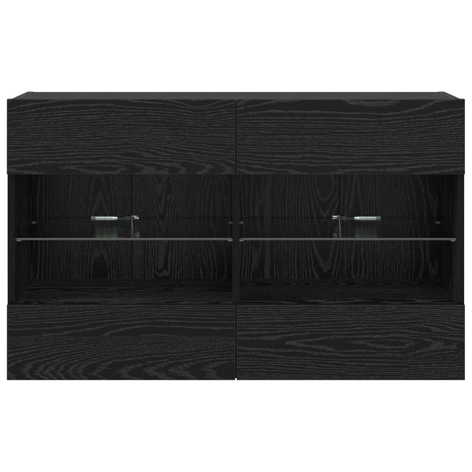 TV-Wandschrank 98,5 x 30 x 60,5 cm Schwarz Eichen-Optik
