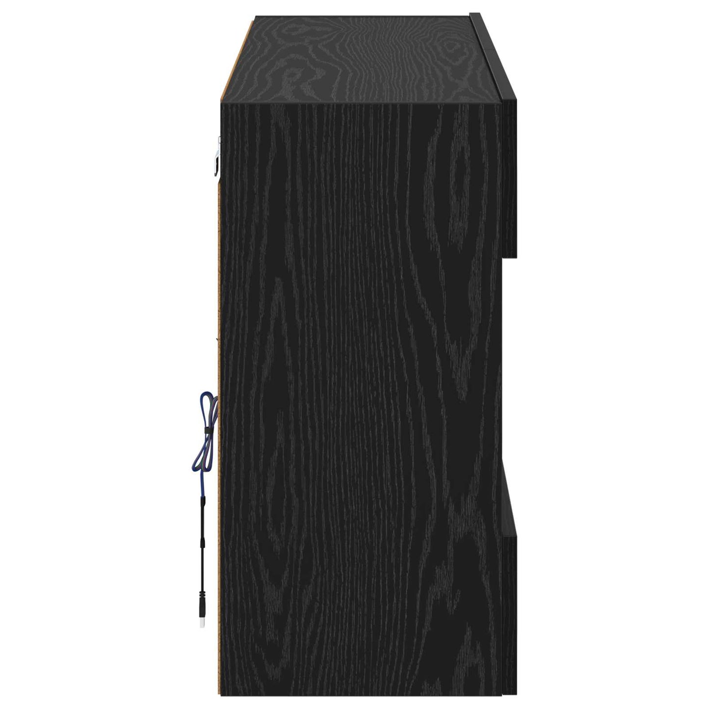 TV-Wandschrank 98,5 x 30 x 60,5 cm Schwarz Eichen-Optik