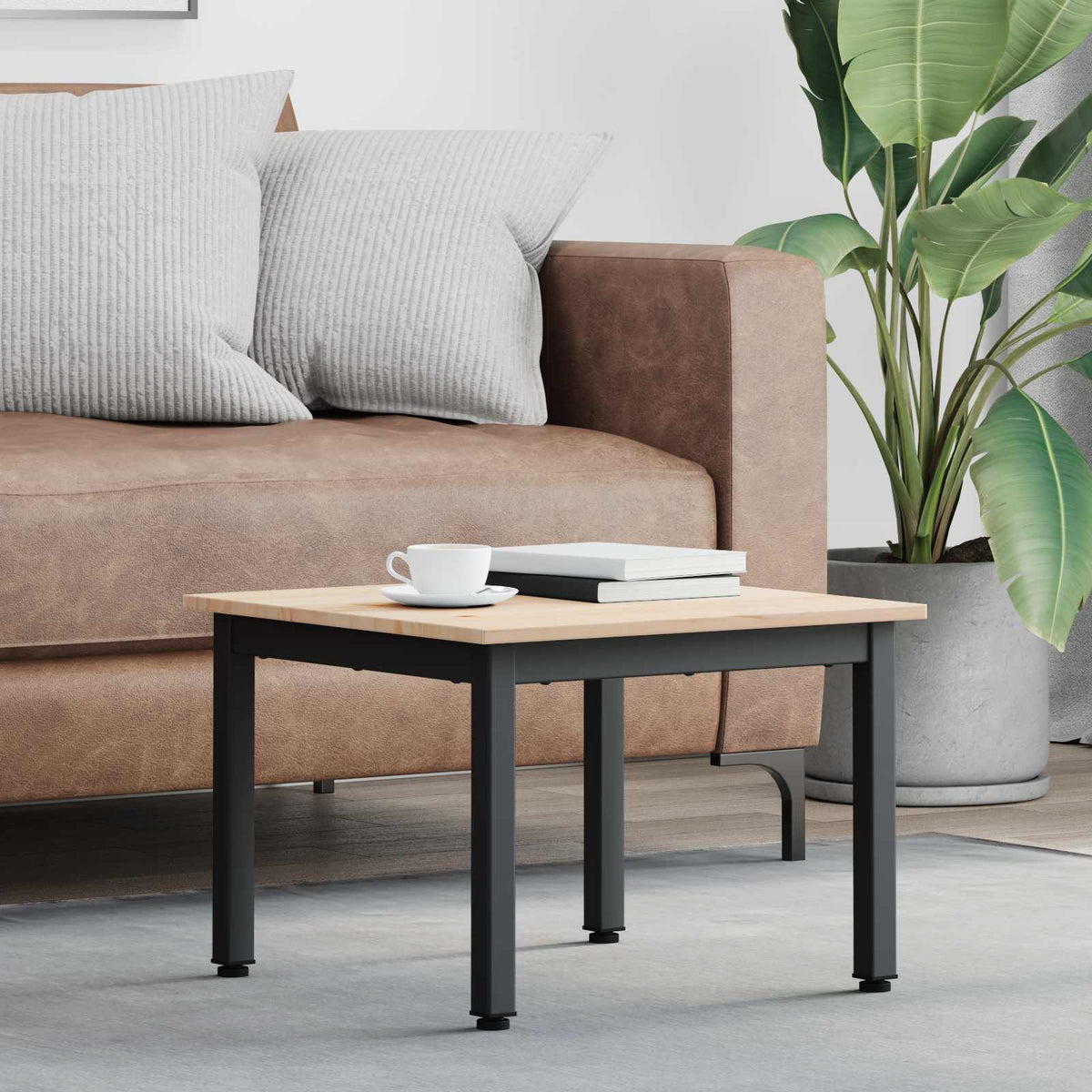 Couchtisch Natur 50 x 50 x 36 cm Massives Kiefernholz