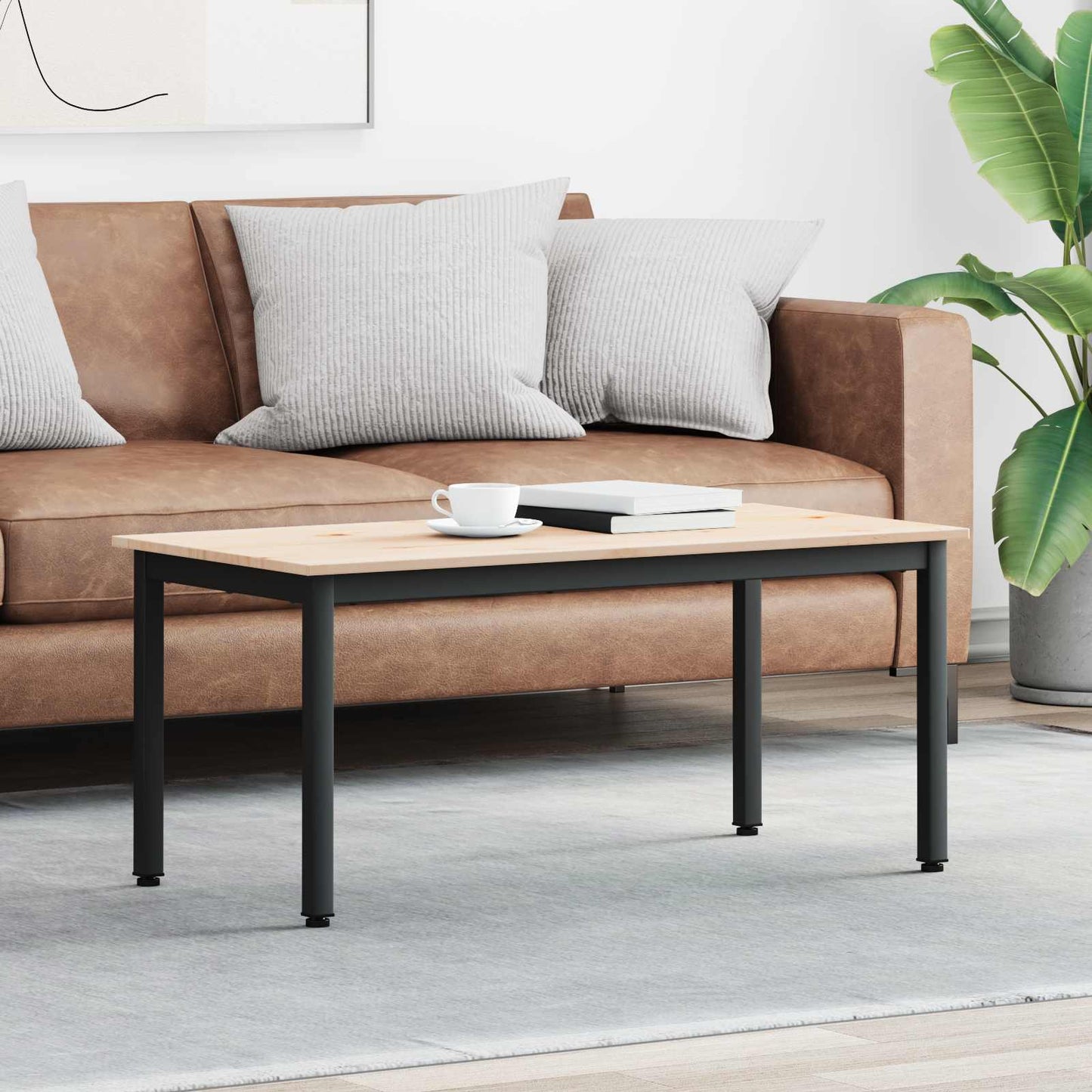 Couchtisch Natur 100 x 50 x 45 cm Massives Kiefernholz