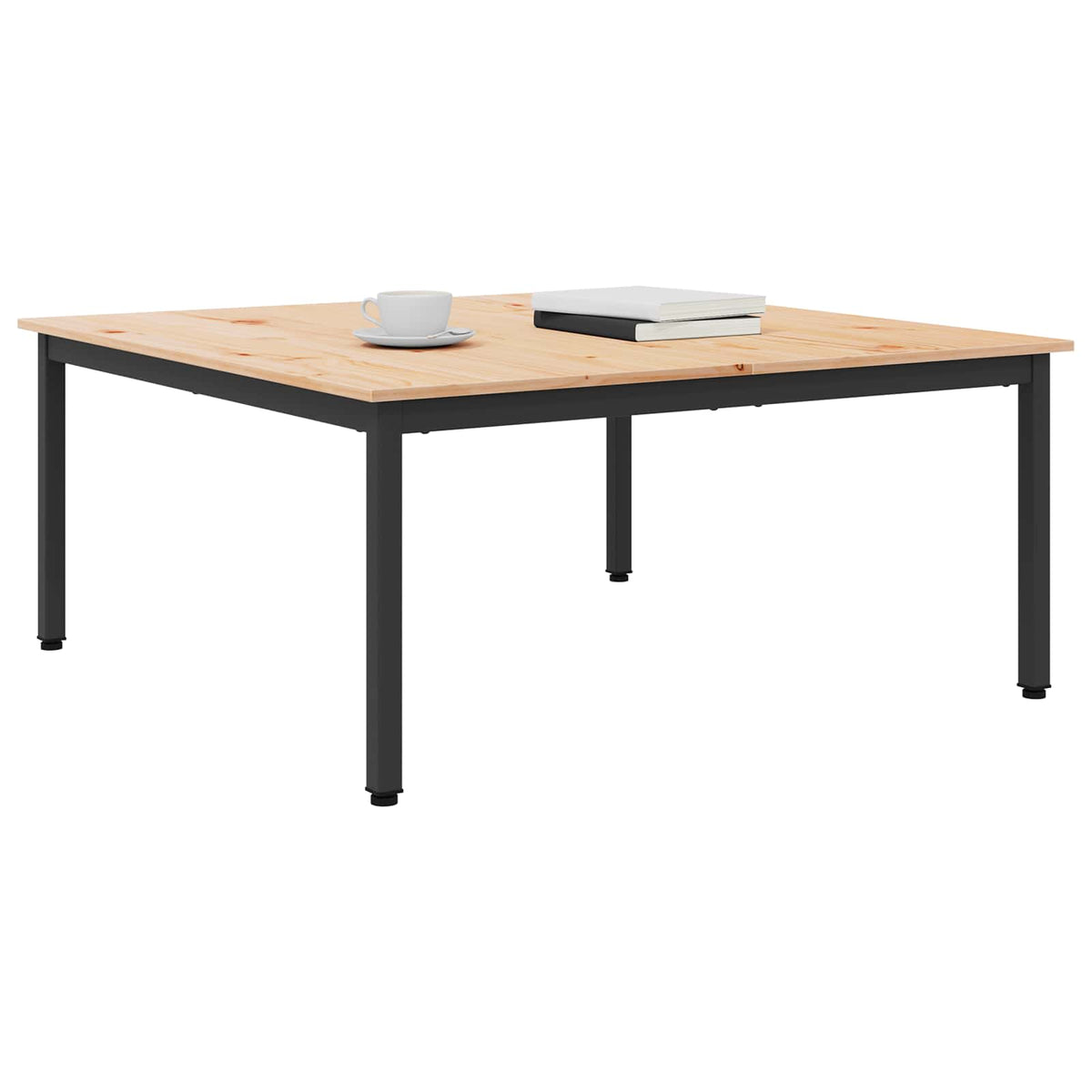 Couchtisch Natur 100 x 100 x 45 cm Massives Kiefernholz