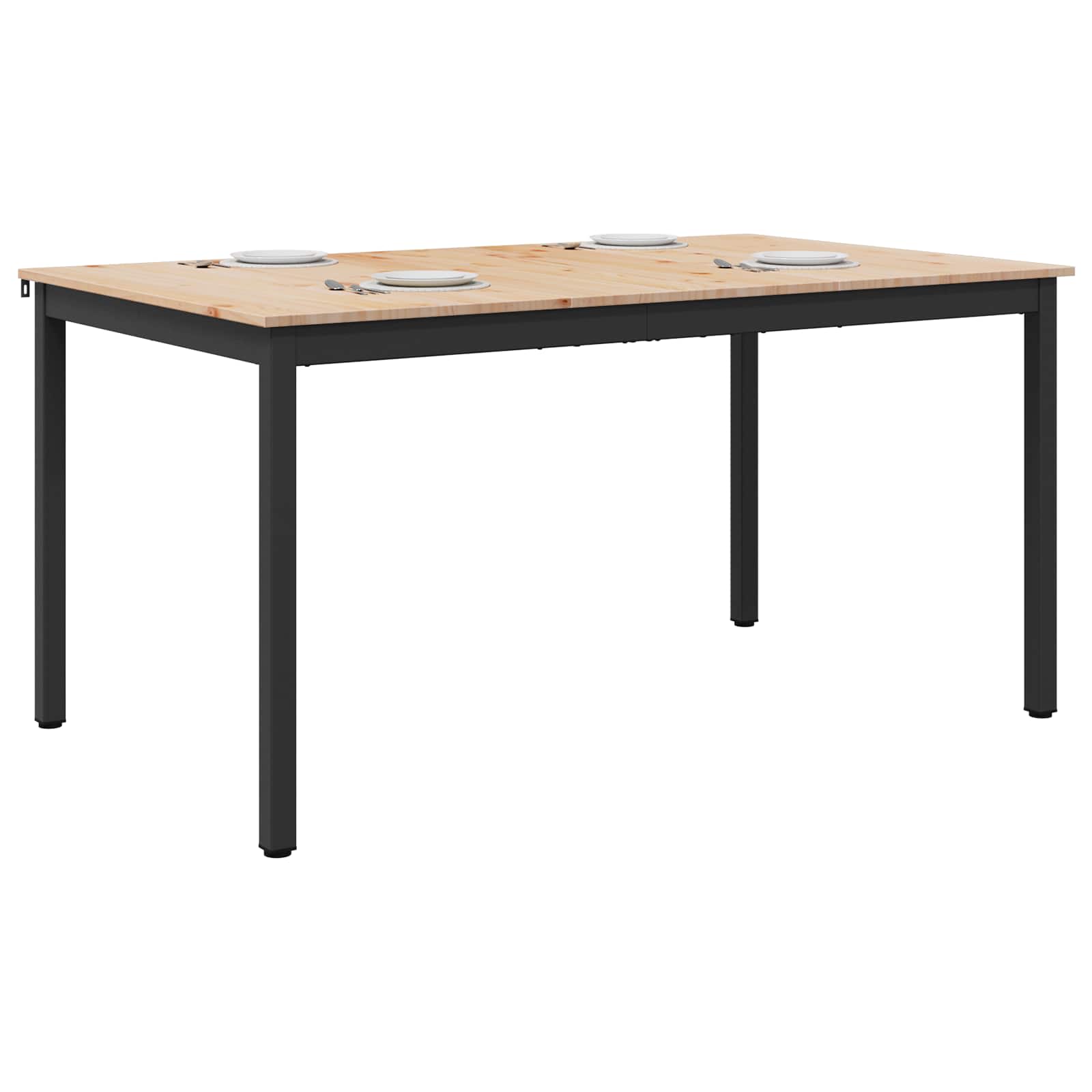 Esstisch Natur 140 x 80 x 75 cm Massives Kiefernholz