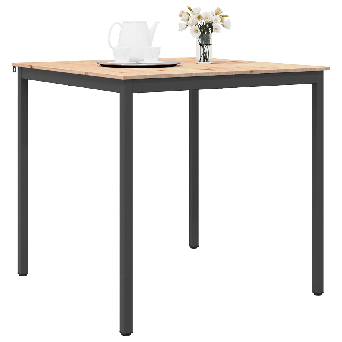 Bartisch 110 x 110 x 105 cm Massives Kiefernholz Natur