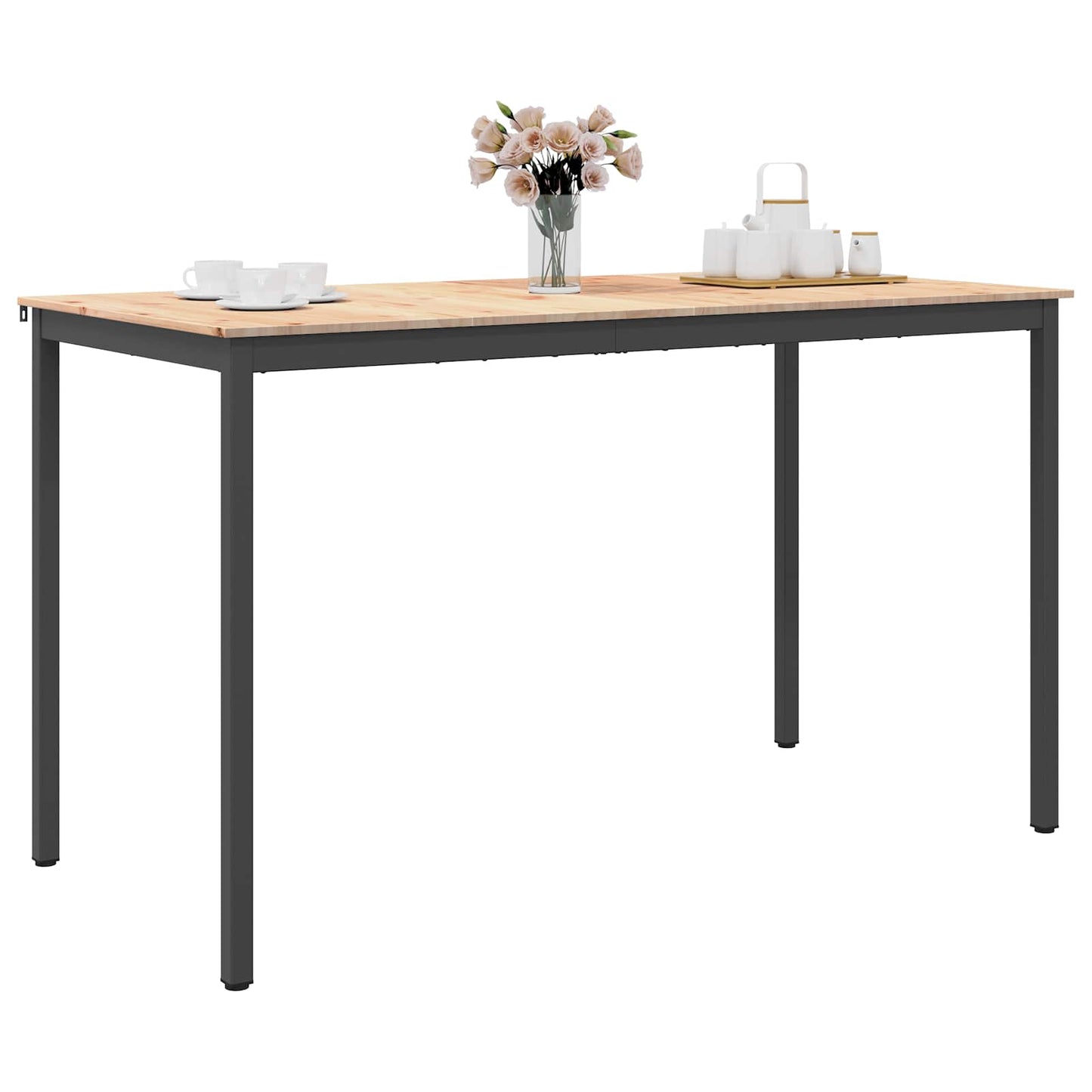 Bartisch 180 x 90 x 105 cm Massives Kiefernholz Natur