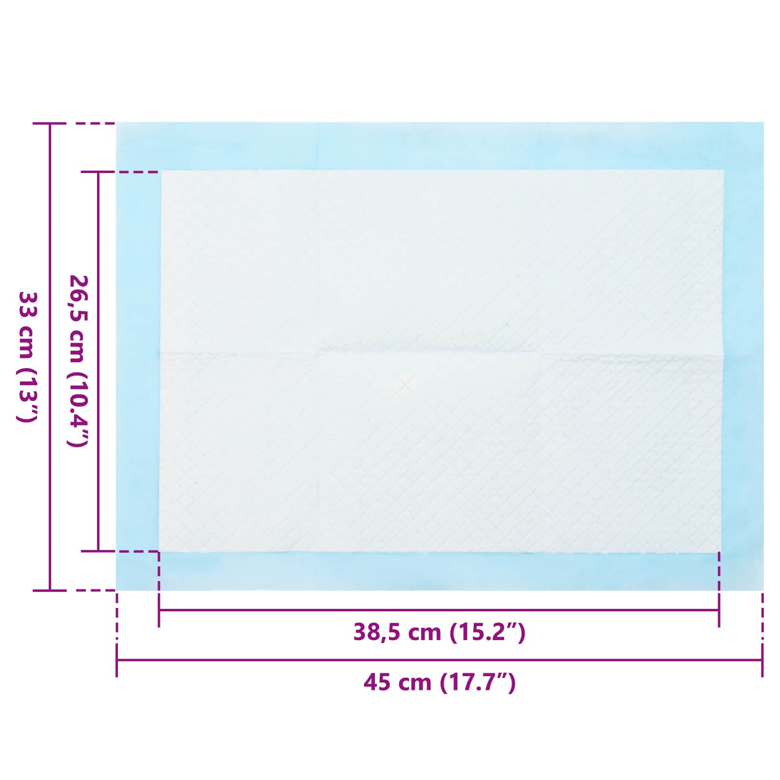 Vliesstoff Haustier Trainingspad 50 Stk. 45 x 33 cm Vliesstoff