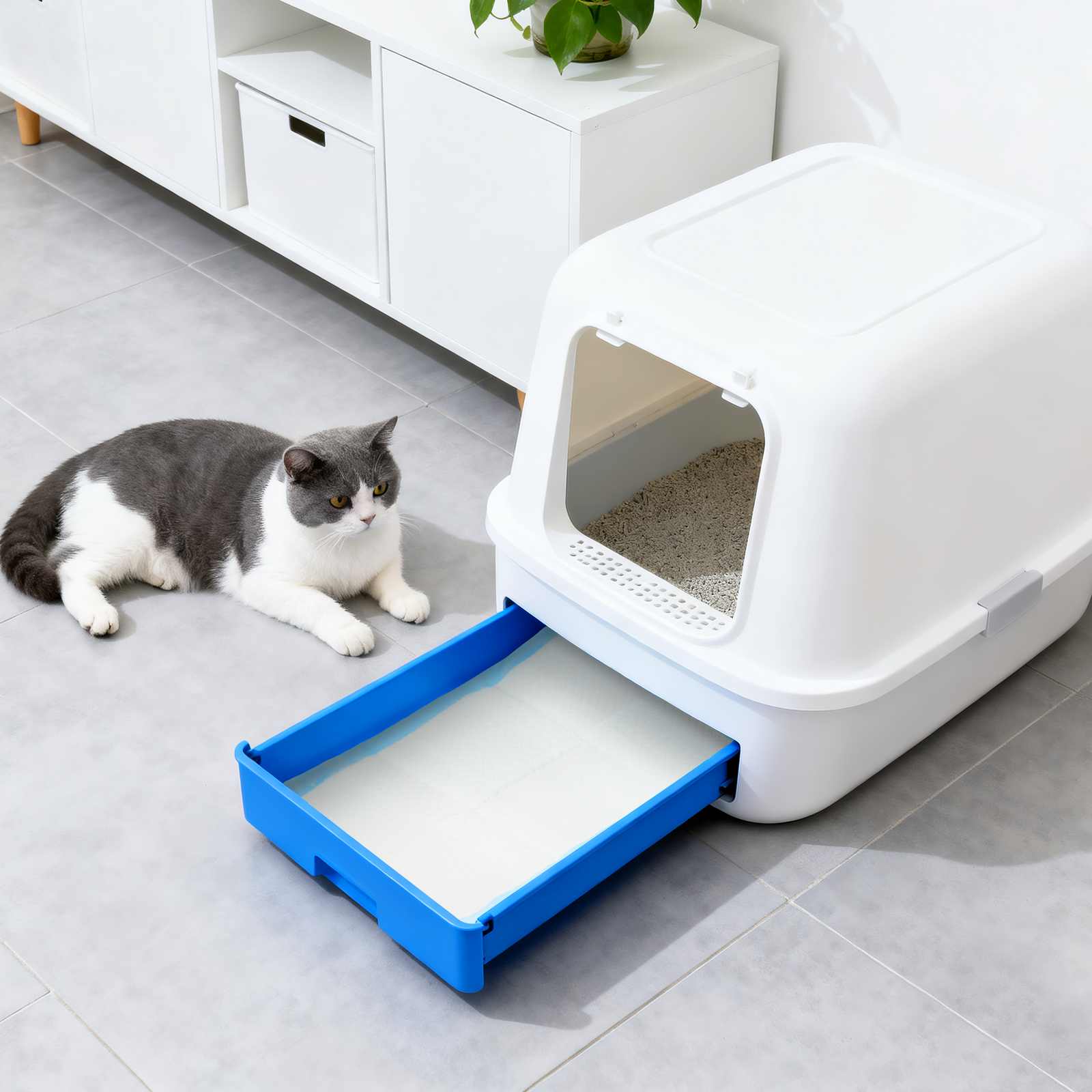 Non-woven Fabric Pet Training Pad 200 stk. Blau und Weiß
