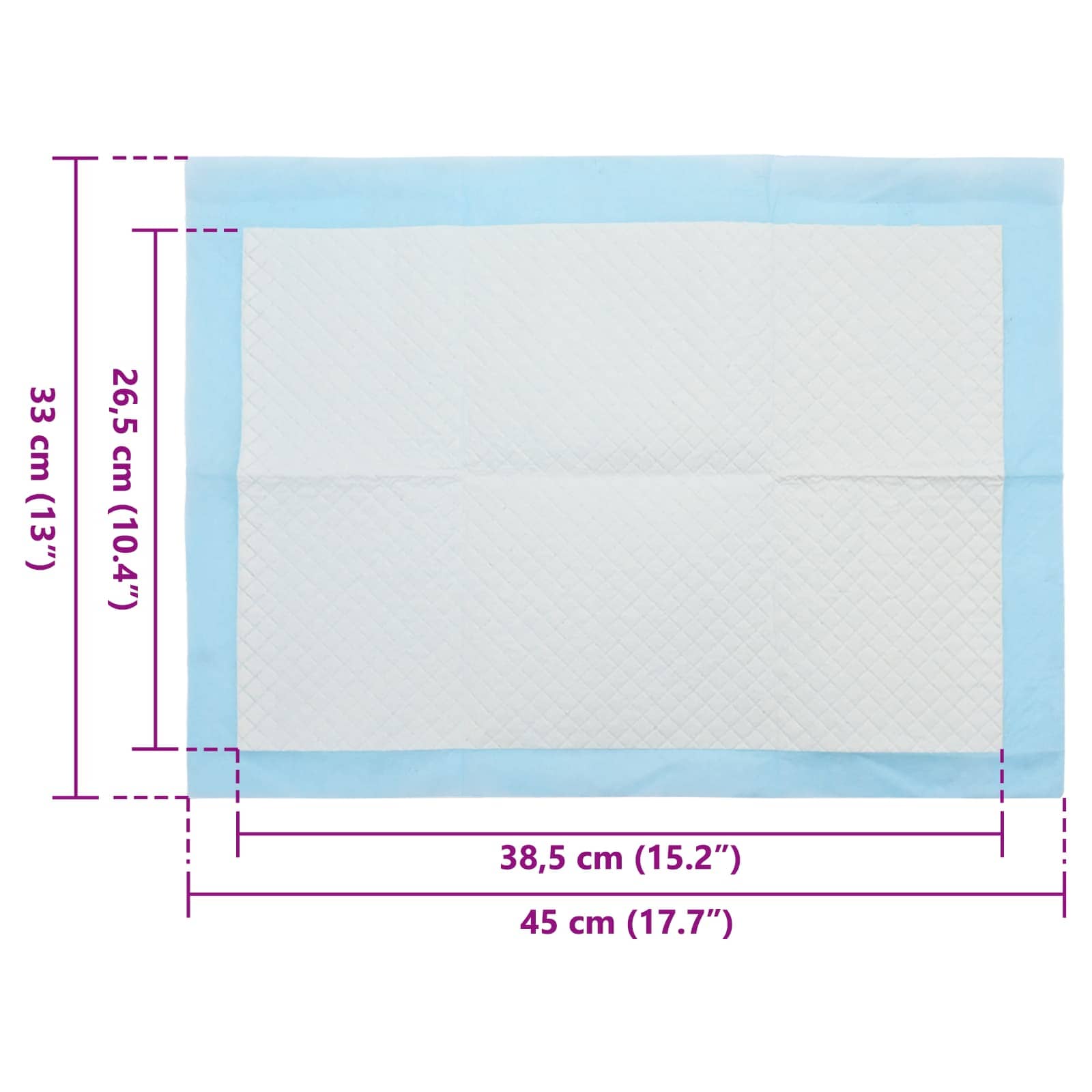 Non-woven Fabric Pet Training Pad 400 stk. Blau und Weiß