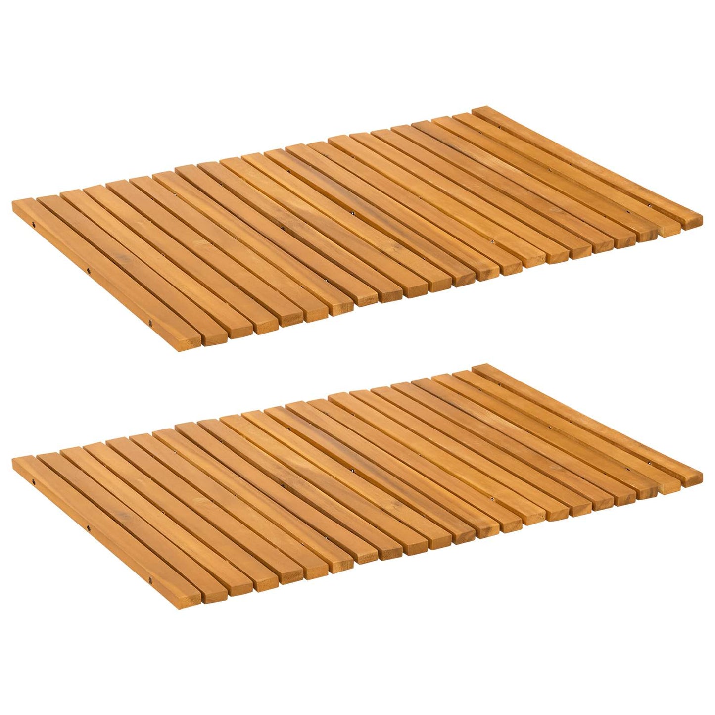 Badematte Braun 60 x 40 cm Massivholz Akazie