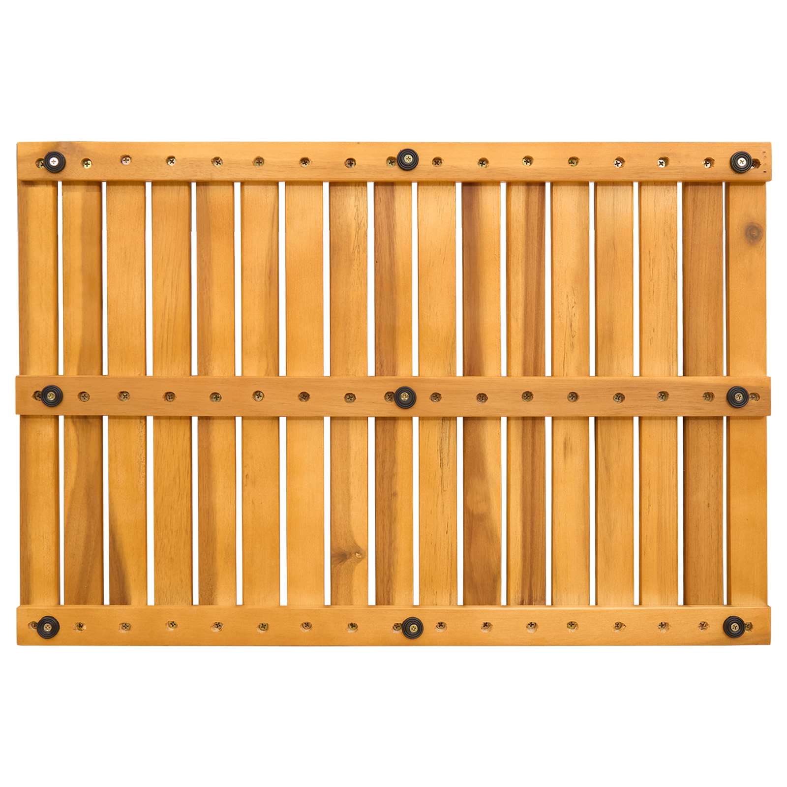 Badematte Uni Braun 60 x 40 cm Massives Akazienholz