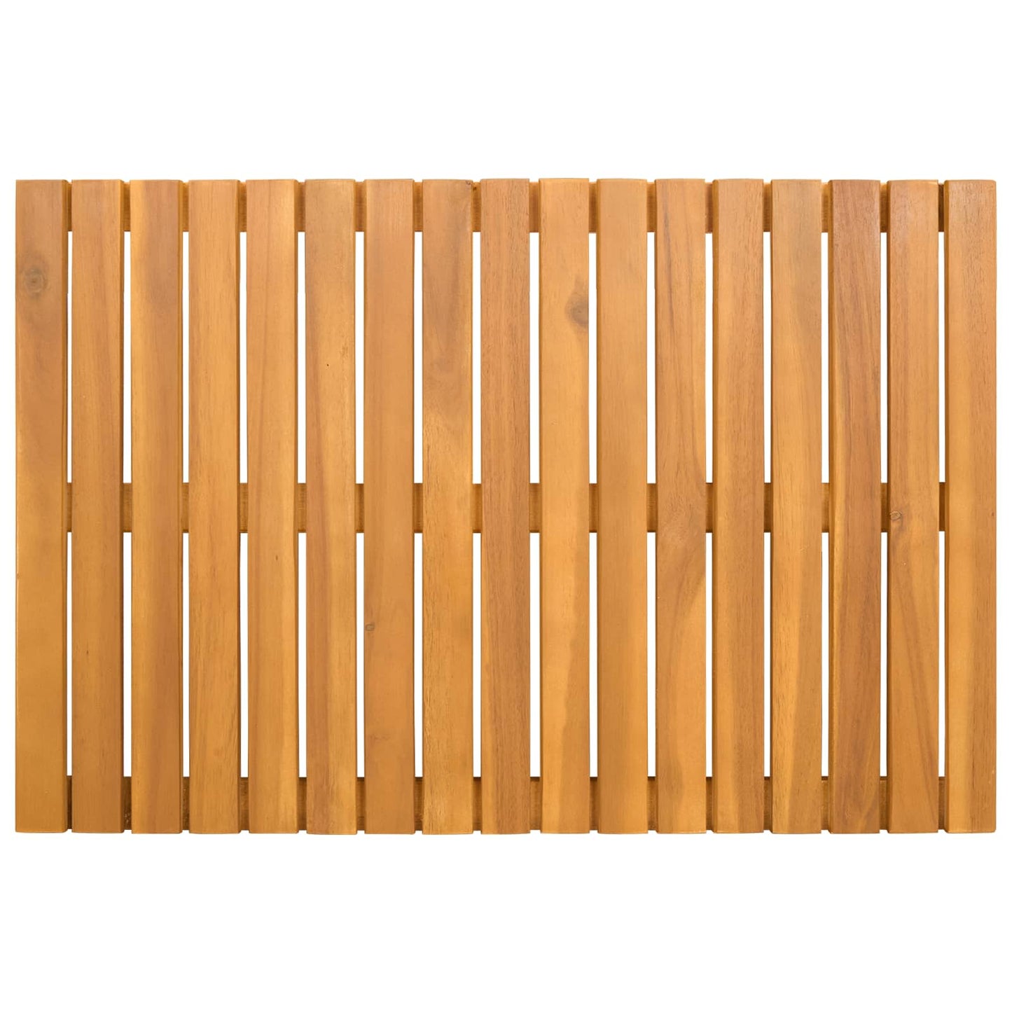 Badematte Uni Braun 60 x 40 cm Massives Akazienholz