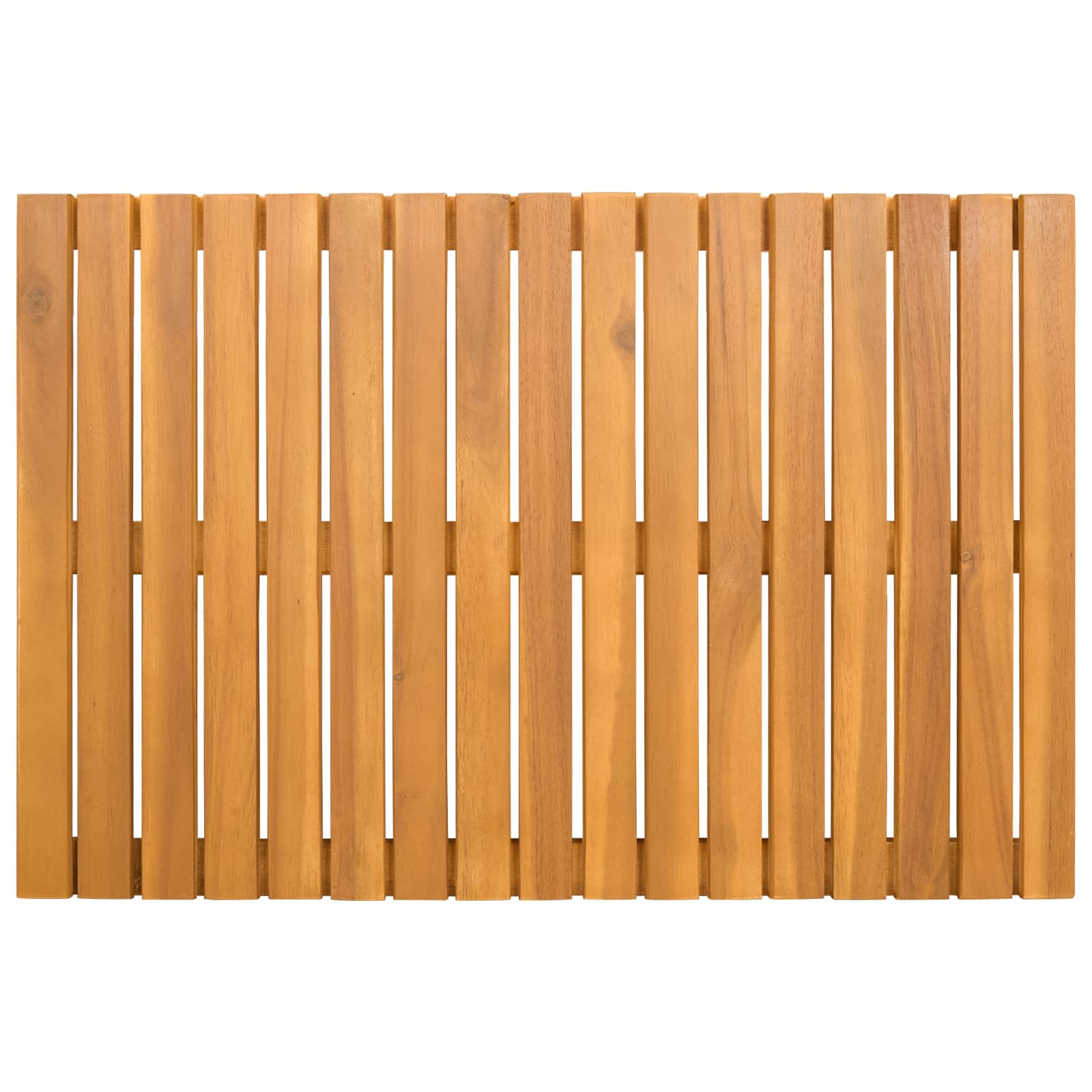 Badematte 2 stk. Natur 60 x 40 cm Massivholz Akazie