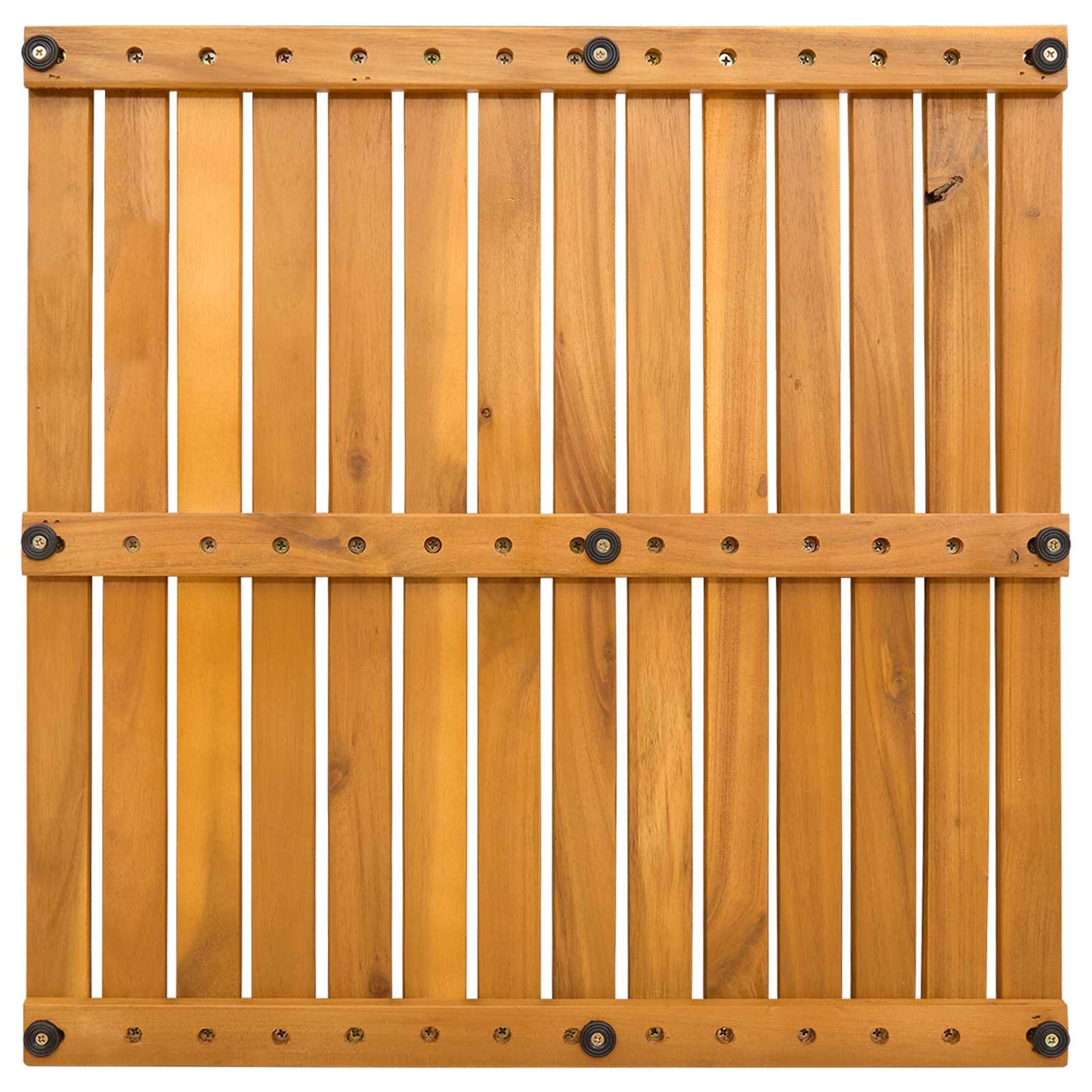 Badematte Uni Braun 50 x 50 cm Massives Akazienholz