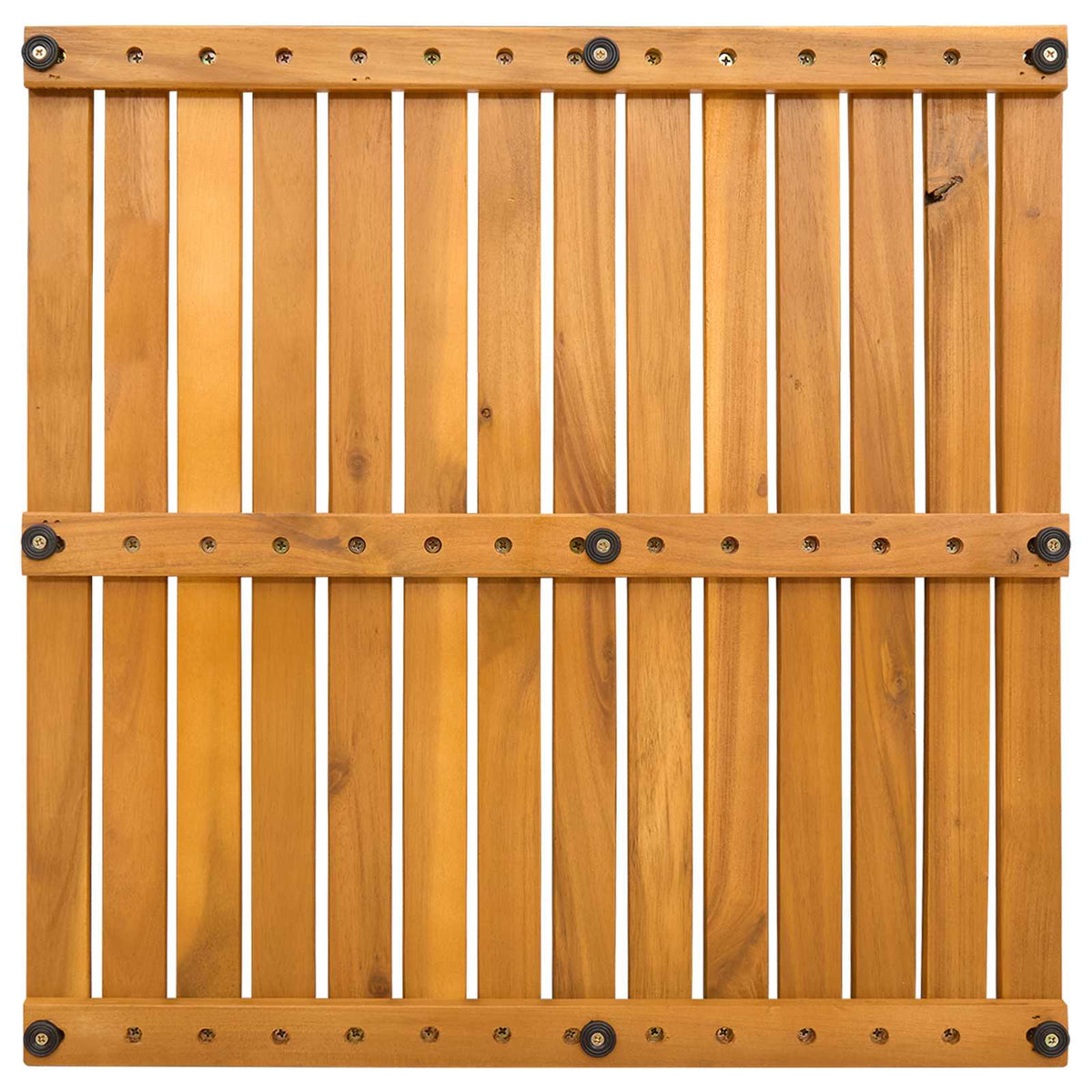 Badematte 2 stk. Natur 50 x 50 cm Massivholz Akazie