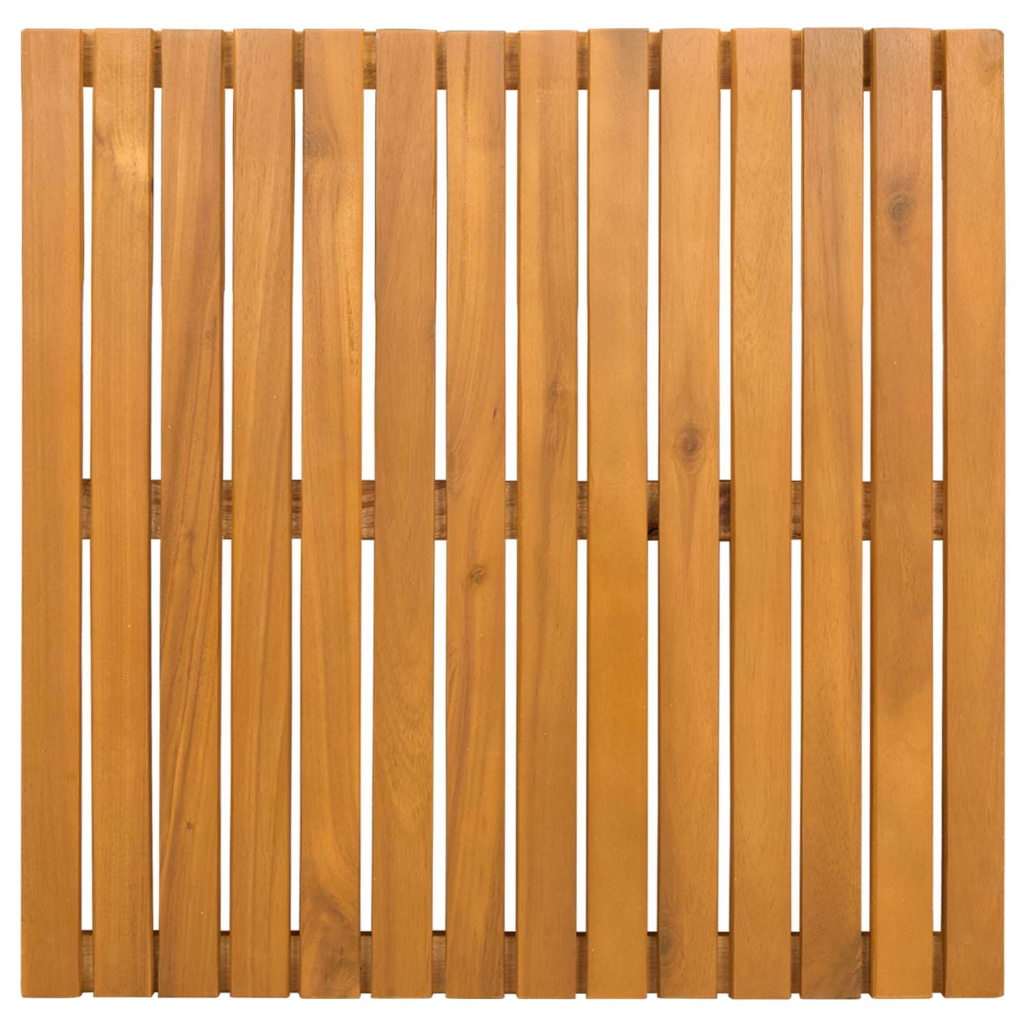 Badematte Uni Braun 50 x 50 cm Massives Akazienholz