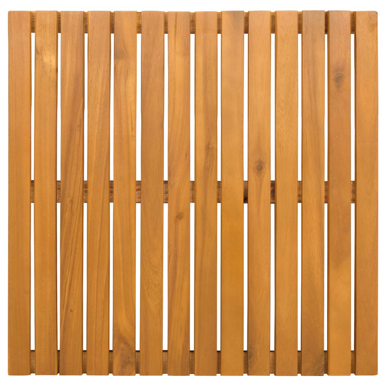 Badematte Uni Braun 50 x 50 cm Massives Akazienholz