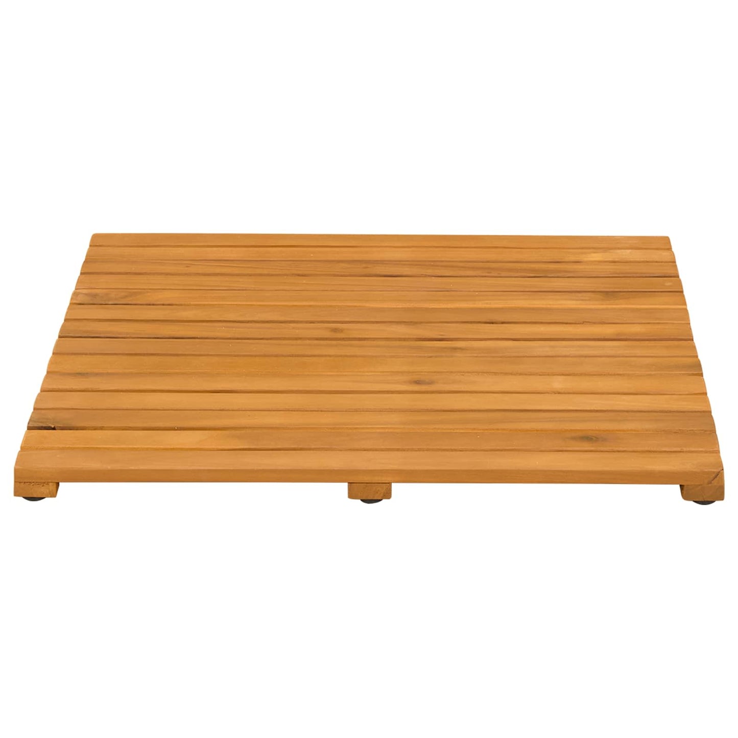 Badematte Uni Braun 50 x 50 cm Massives Akazienholz
