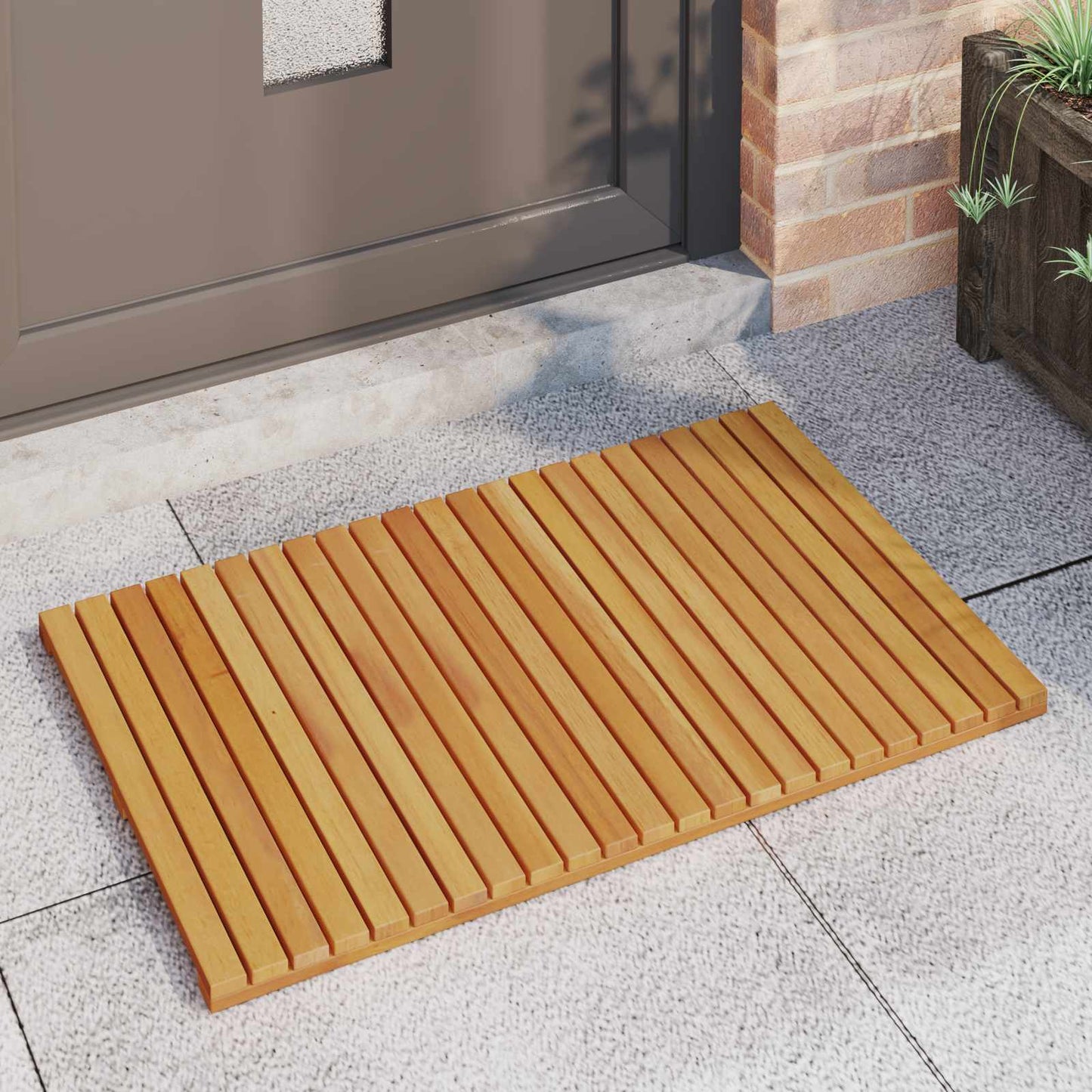 Badematte Natur 80 x 50 cm Massivholz Akazie