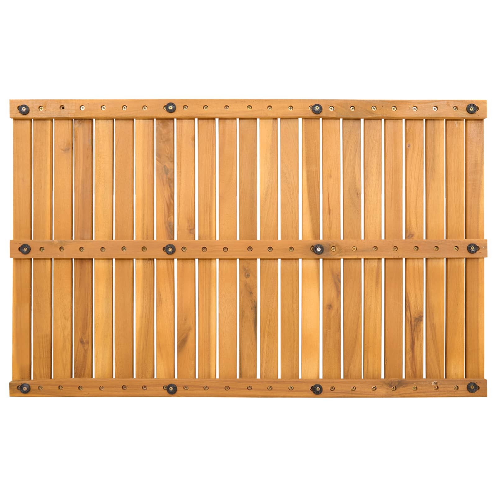 Badematte Uni Braun 80 x 50 cm Massives Akazienholz