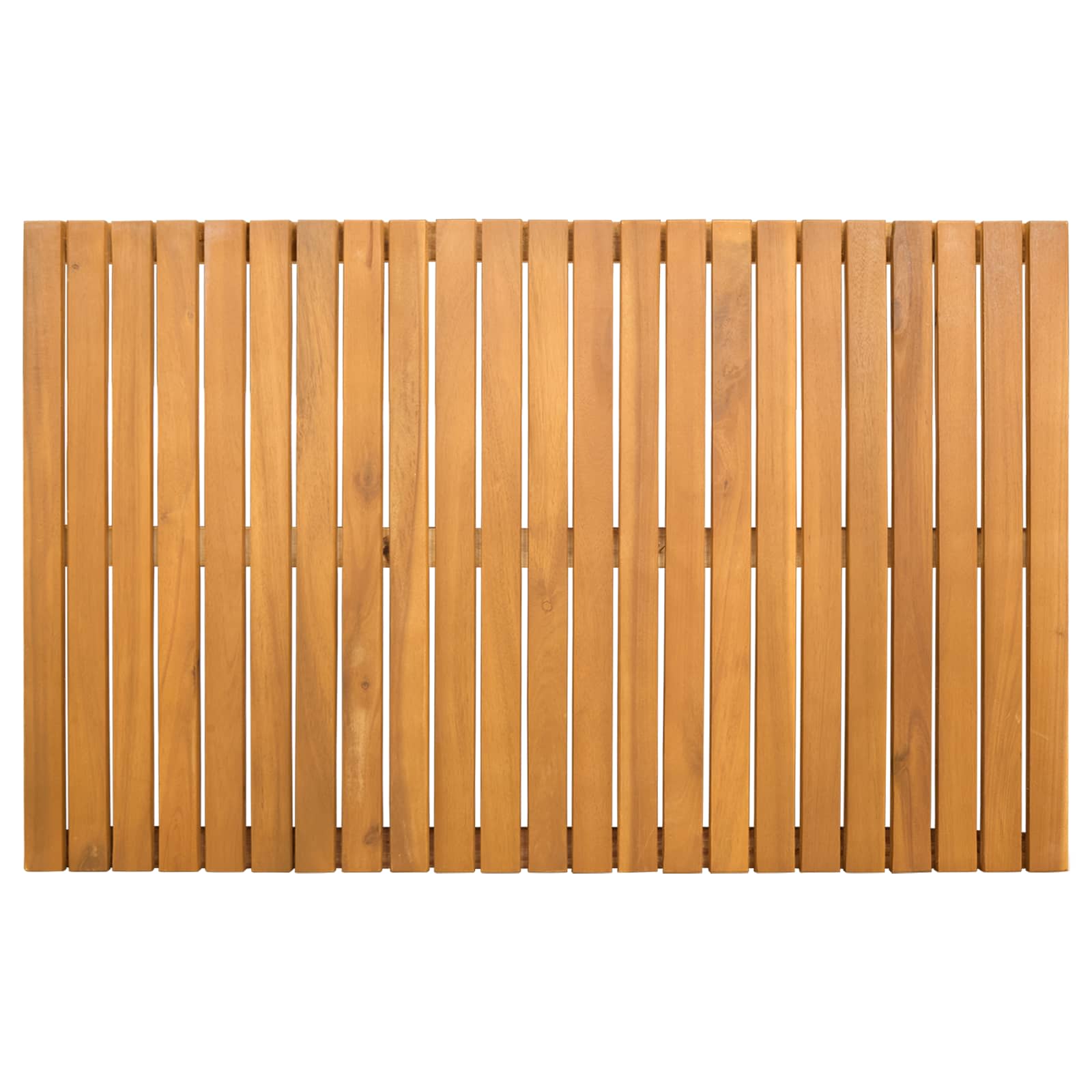 Badematte Uni Braun 80 x 50 cm Massives Akazienholz