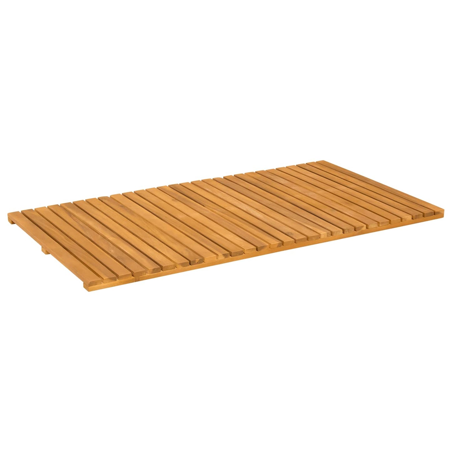 Badematte Uni Braun 100 x 55 cm Massives Akazienholz