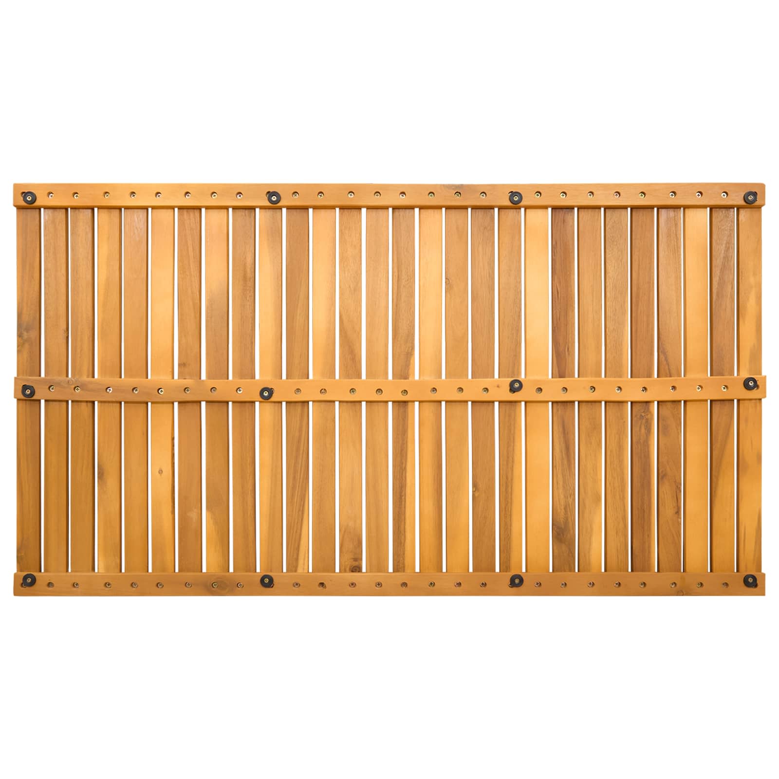 Badematte Uni Braun 100 x 55 cm Massives Akazienholz