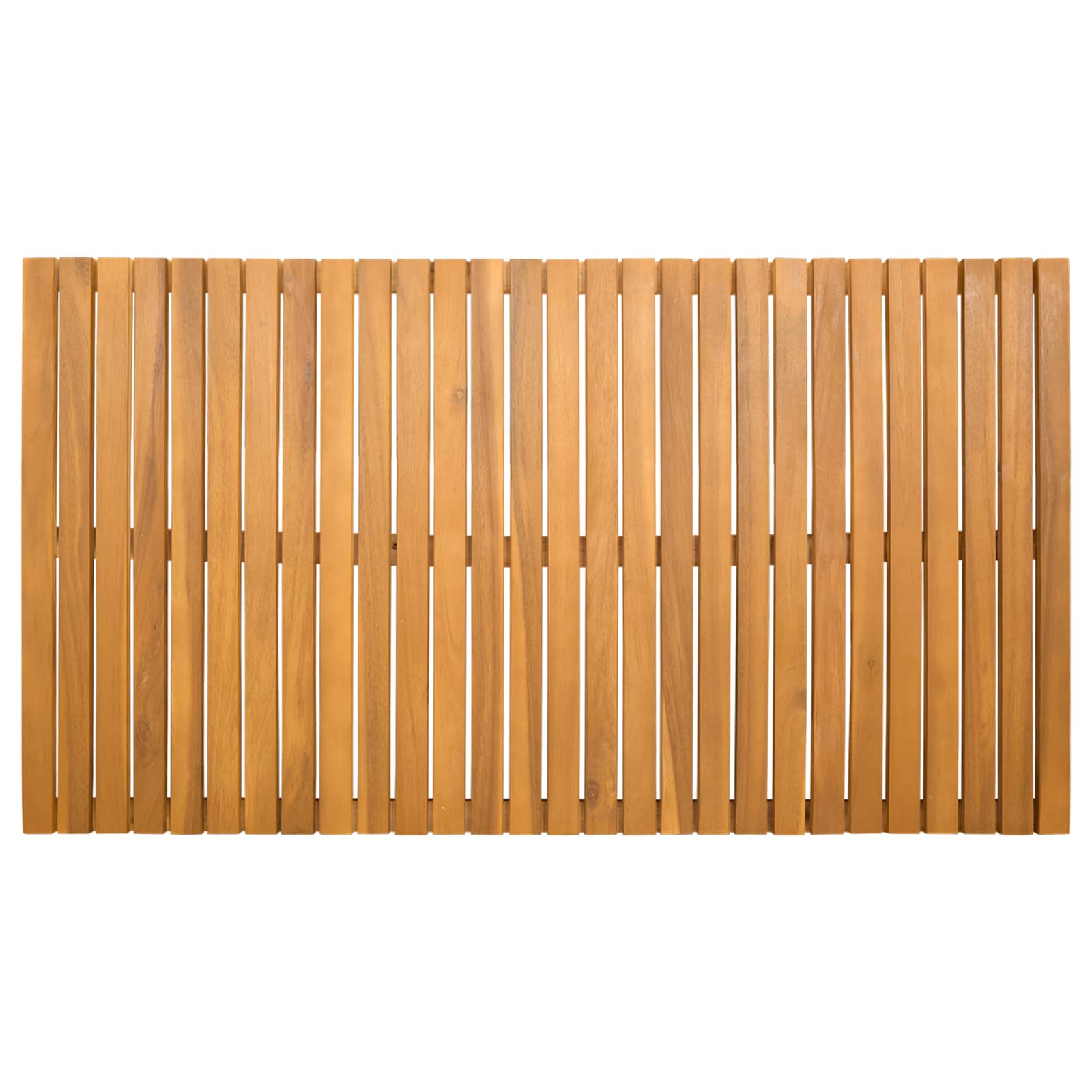 Badematte Uni Braun 100 x 55 cm Massives Akazienholz