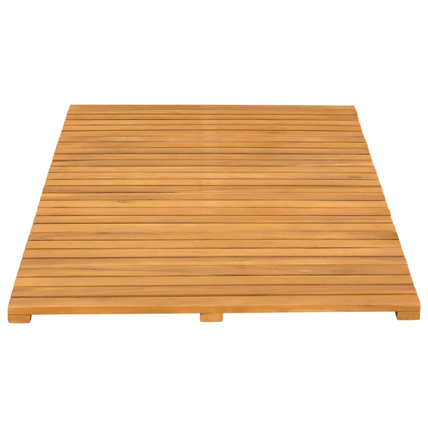 Badematte Uni Braun 100 x 55 cm Massives Akazienholz