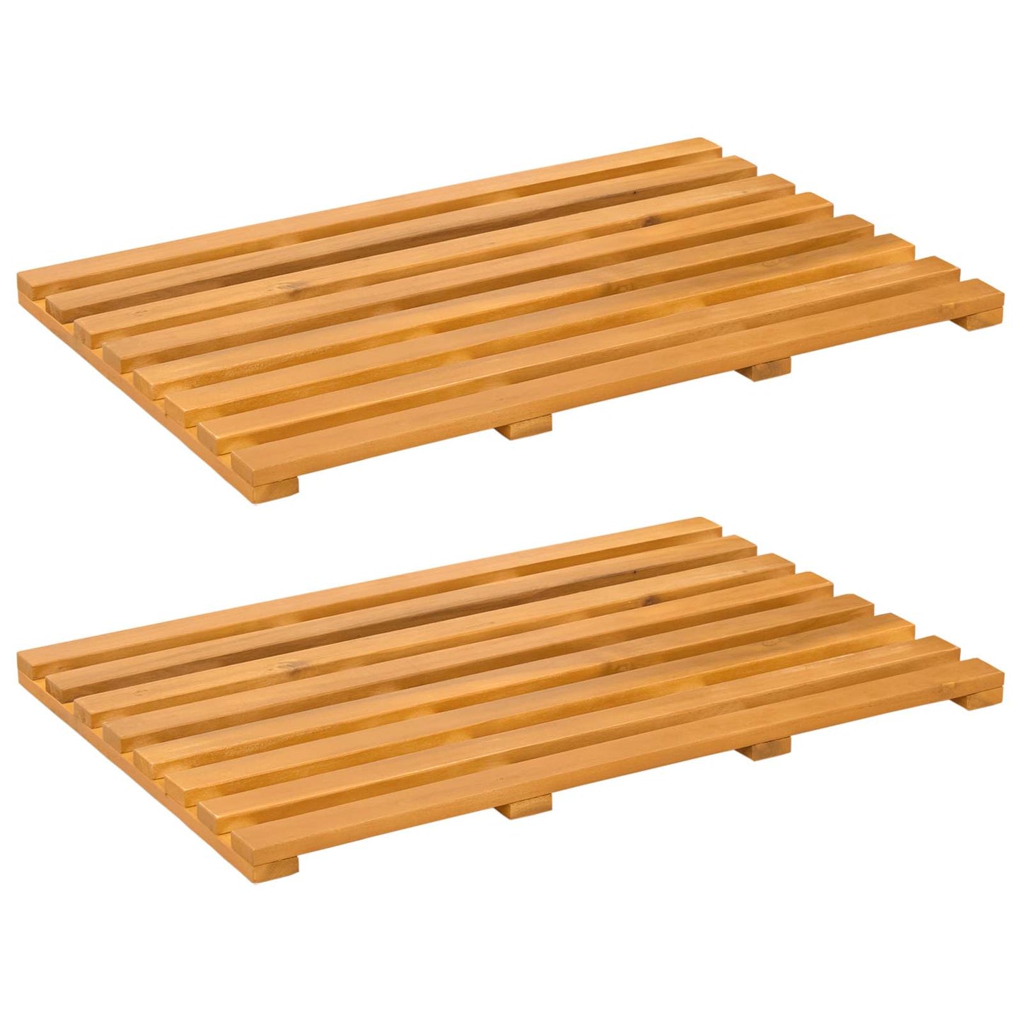 Badematte Braun 56 x 37 x 2,5 cm Massivholz Akazie