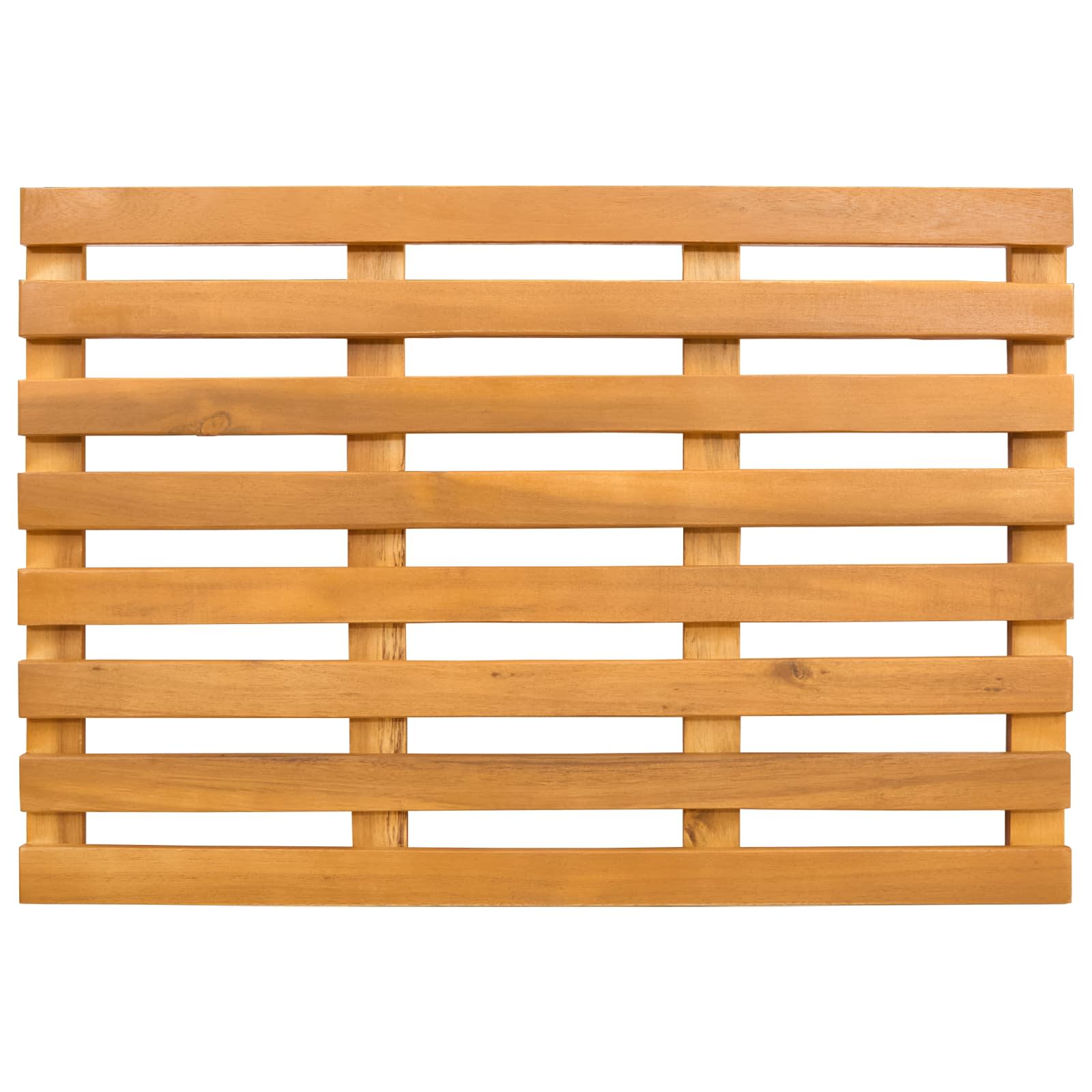 Badematte Braun 56 x 37 x 2,5 cm Massivholz Akazie